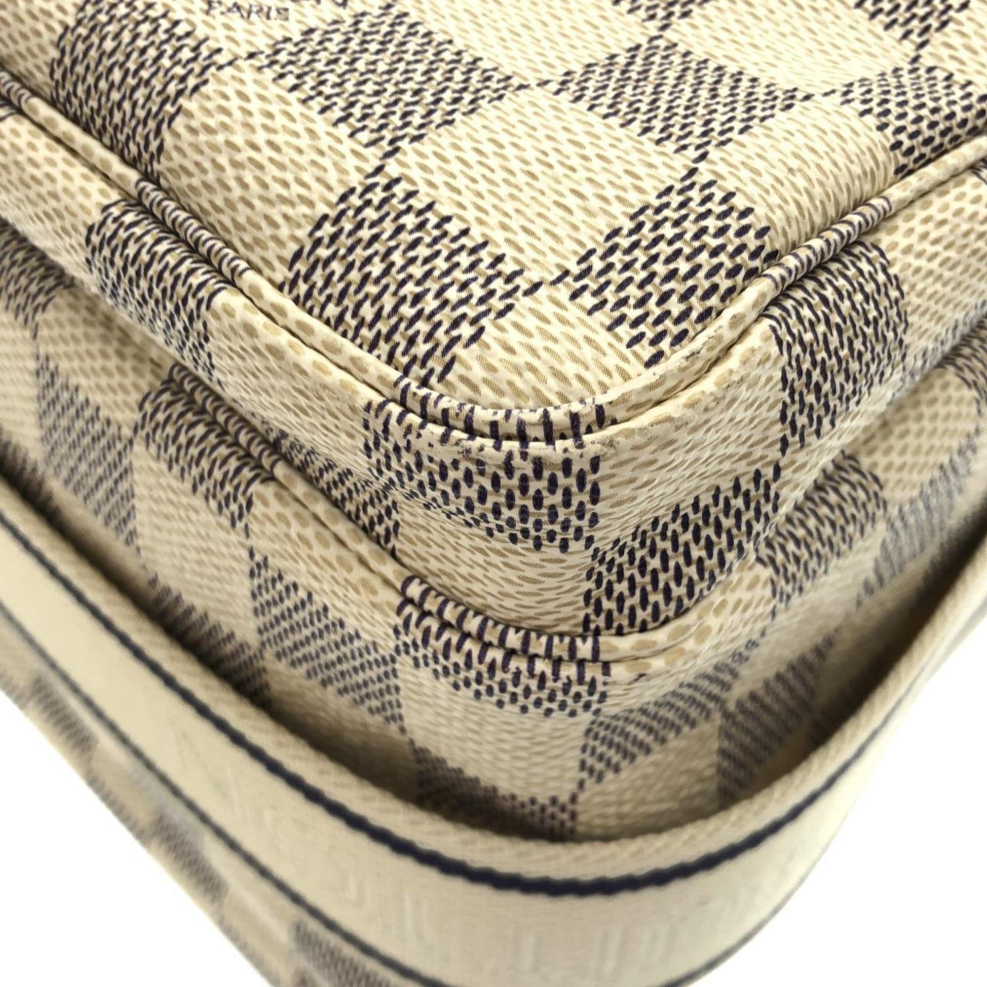 Louis Vuitton Azur White Coated Canvas Shoulder Bag