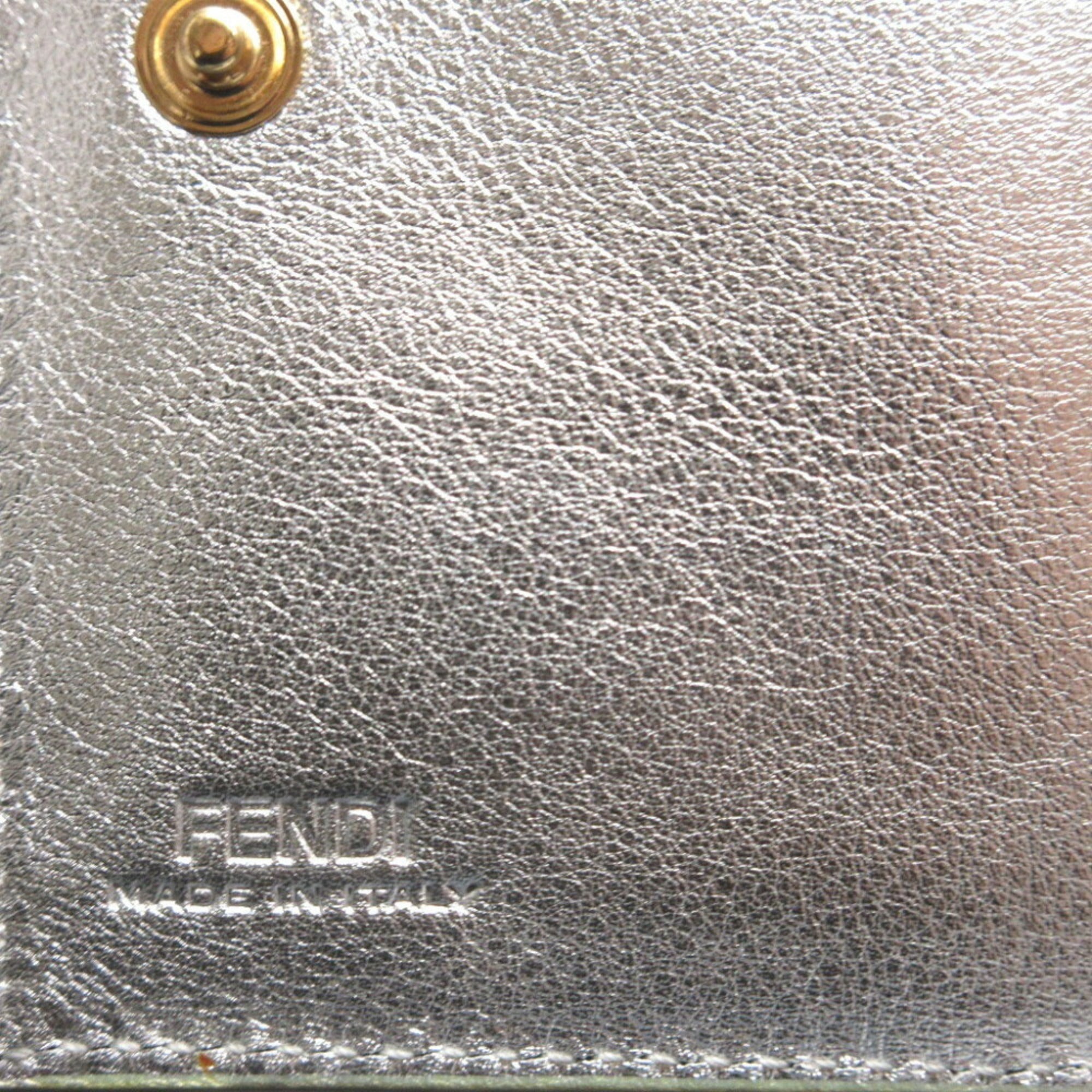 Fendi Silver Leather Wallet (Bi-Fold)