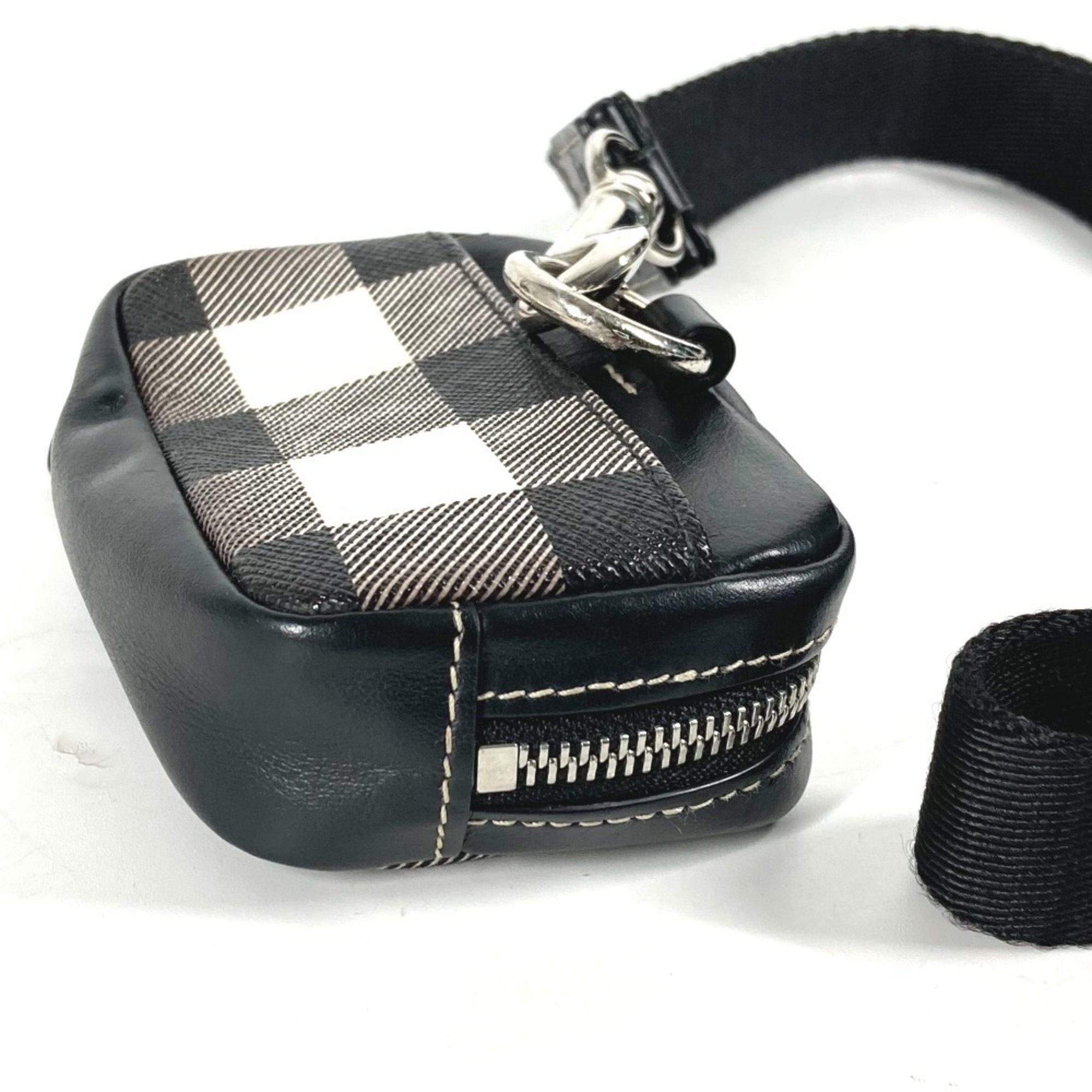 Burberry Black White Pvc Leather Coin Purse/Coin Case