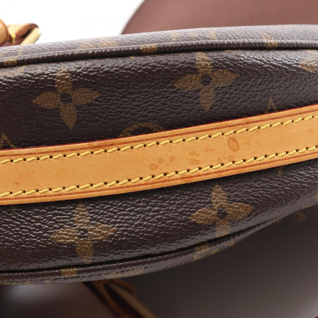 Louis Vuitton Brown Coated Canvas Leather Shoulder Bag