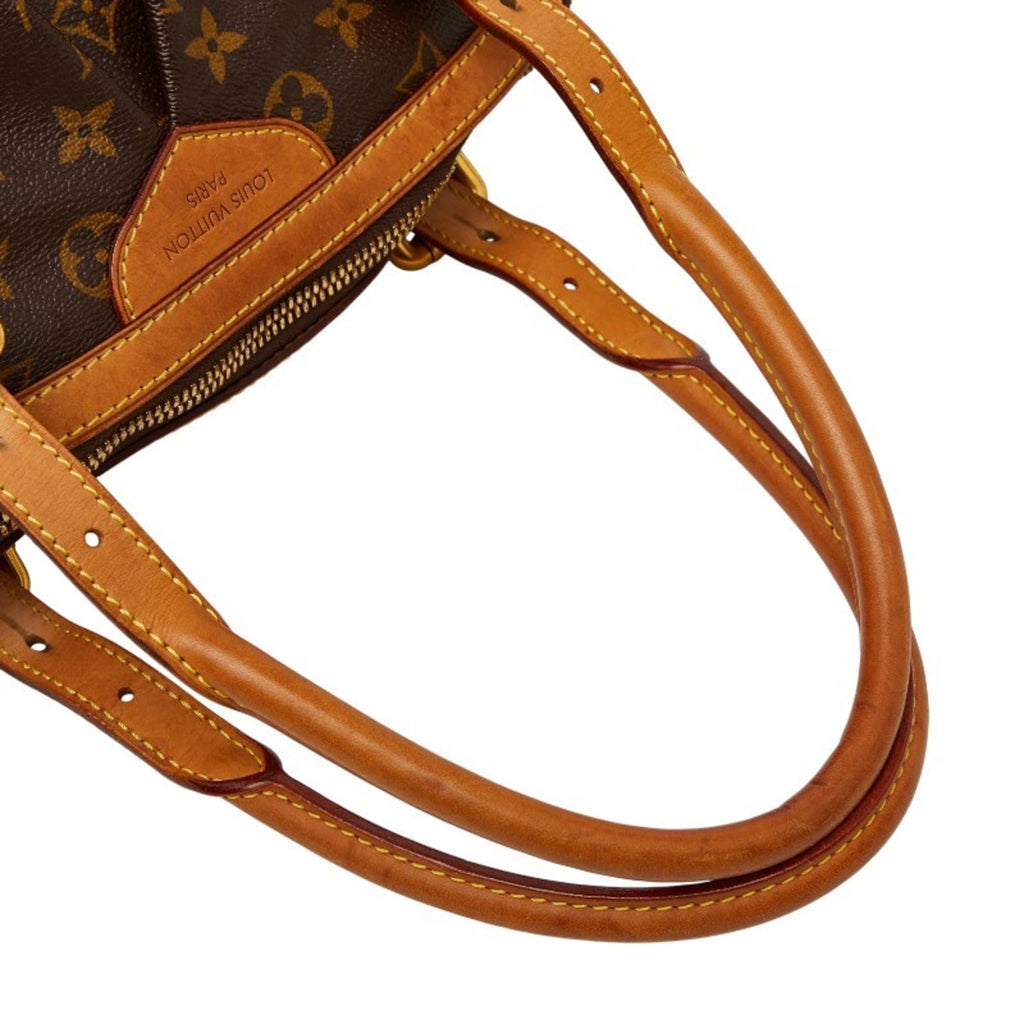 Louis Vuitton Brown Pvc Leather Handbag
