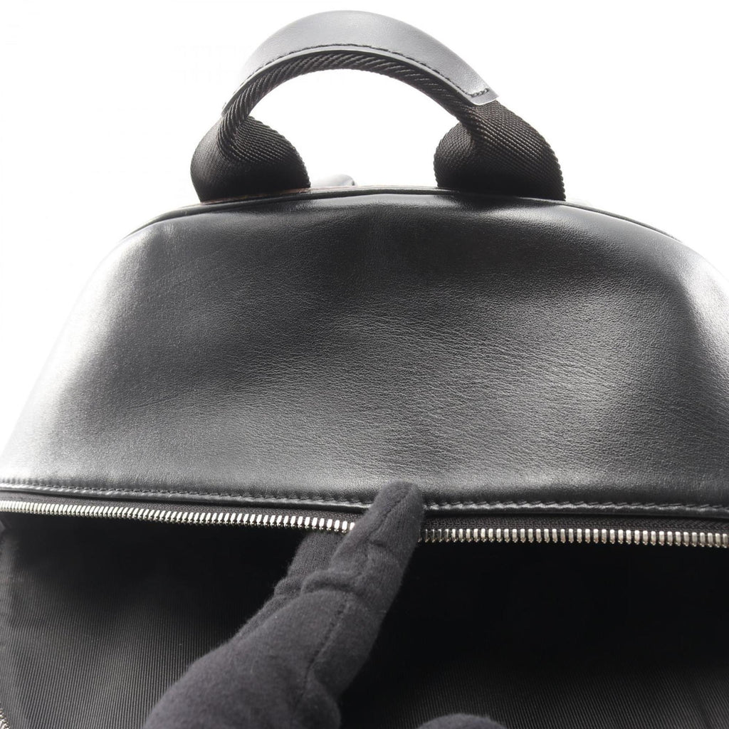 Louis Vuitton Black Brown Coated Canvas Leather Backpack Handbag