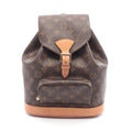 Louis Vuitton Brown Coated Canvas Leather Backpack Handbag