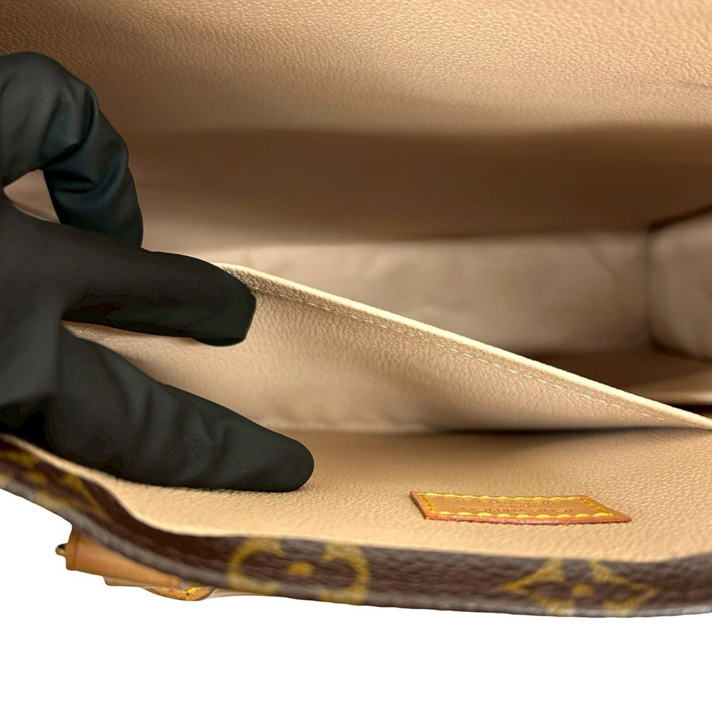 Louis Vuitton Brown Leather Pvc Handbag Tote Bag