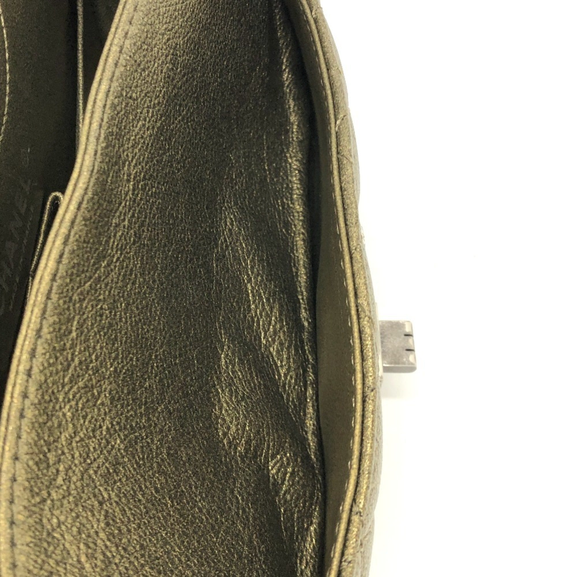 Chanel Bronze Leather Shoulder Bag