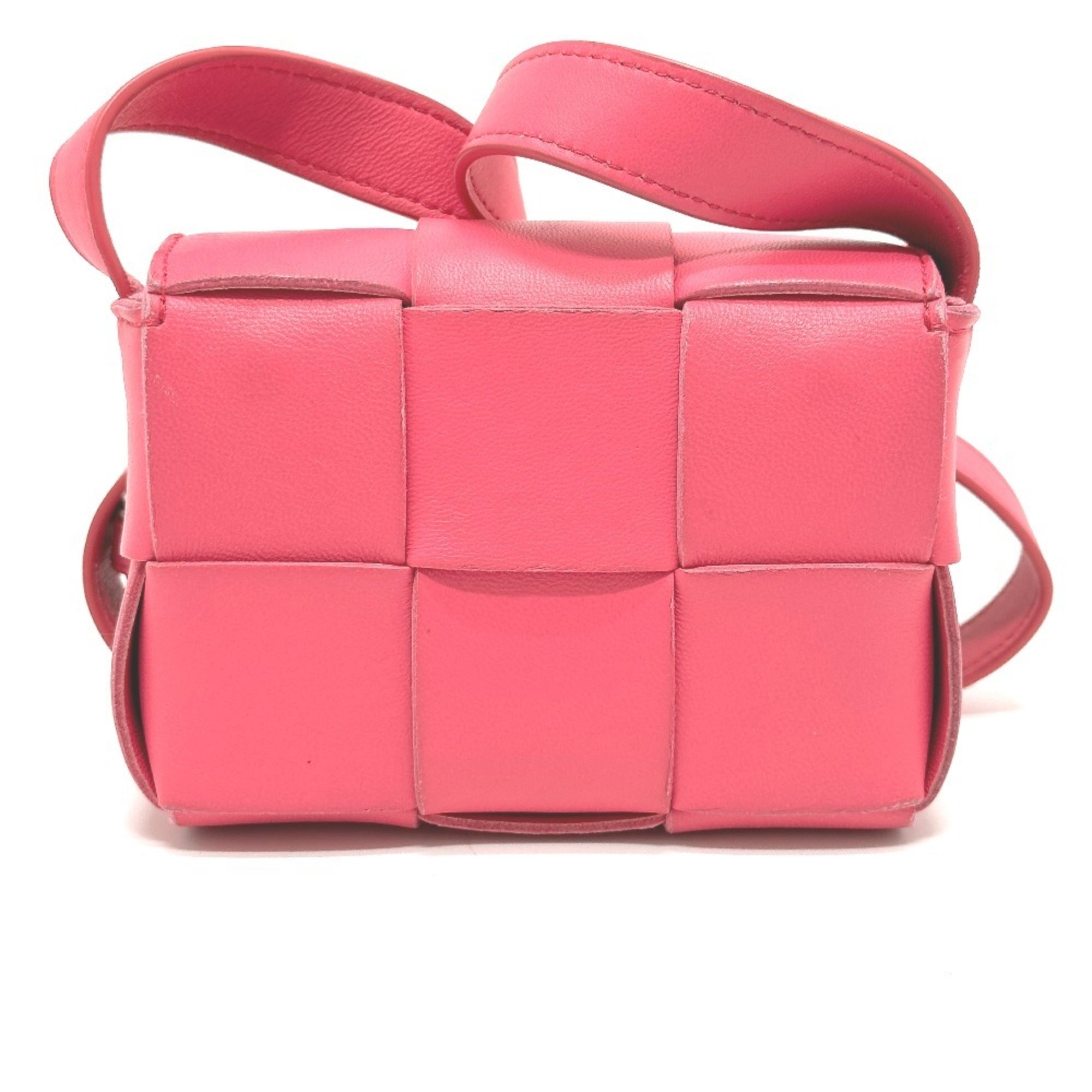 Bottega Veneta Pink Leather Pochette Shoulder Bag