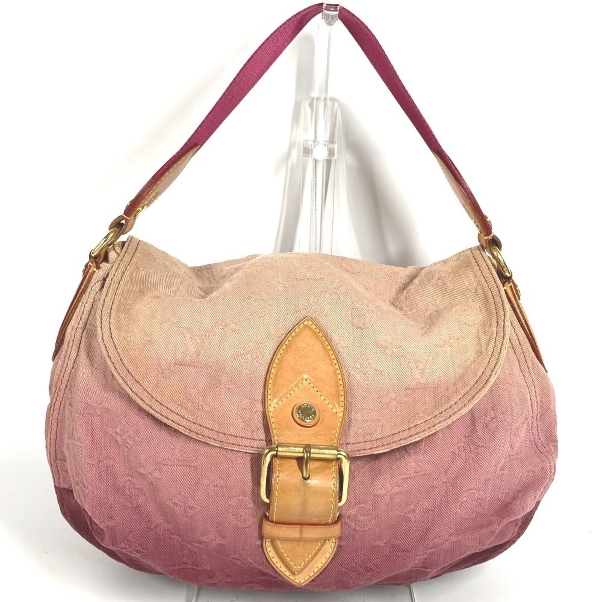 Louis Vuitton Monogram Denim Pink Rouge Fauviste Monogram Denim Shoulder Bag
