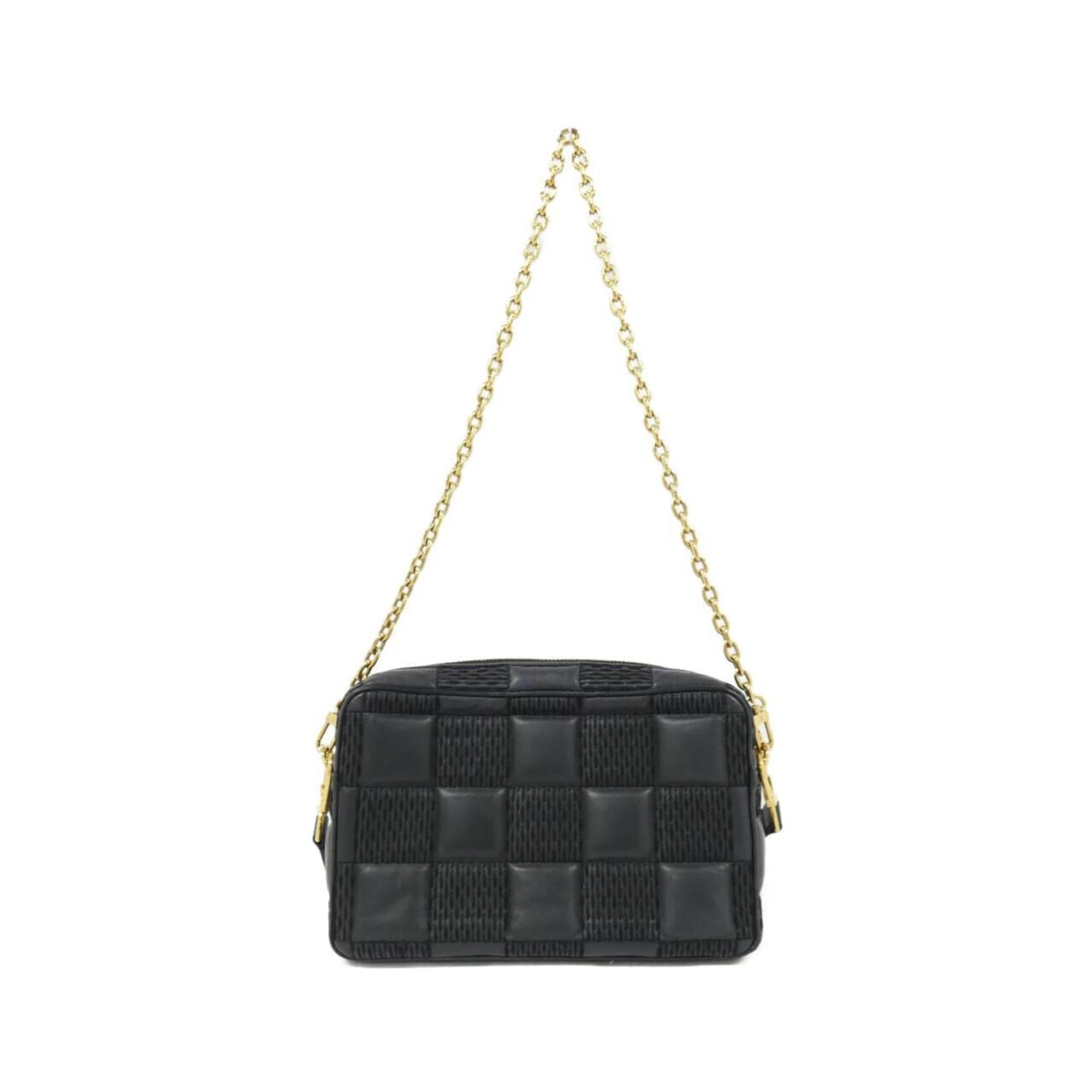 Louis Vuitton Black Leather Shoulder Bag