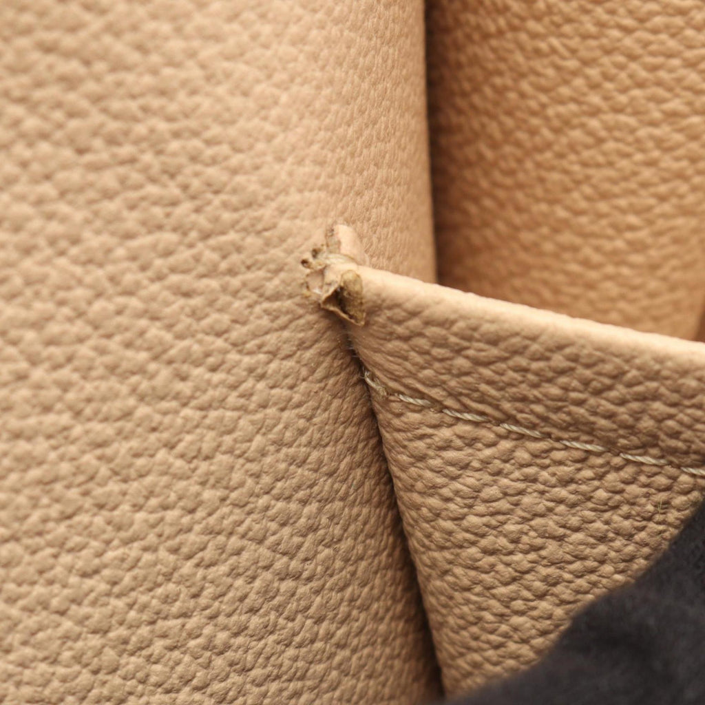 Louis Vuitton Brown Coated Canvas Leather Handbag Tote Bag