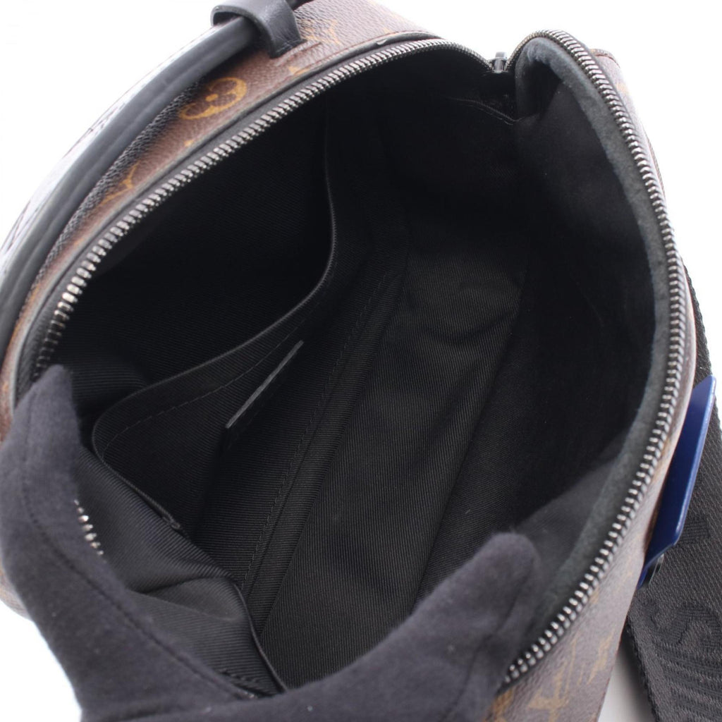Louis Vuitton Blue Brown Monogram Macassar Coated Canvas Handbag