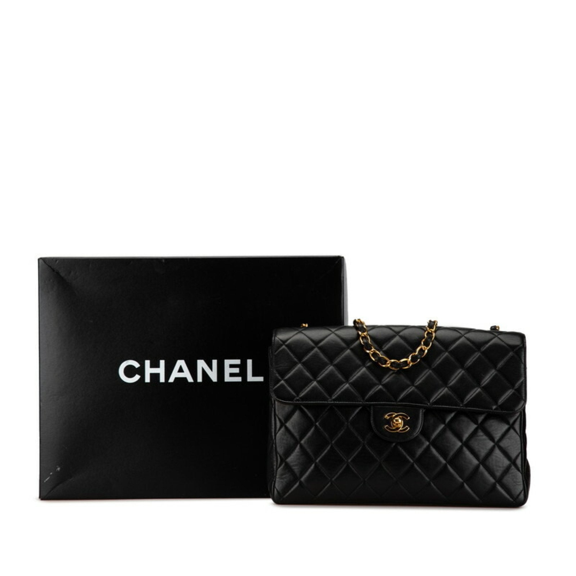 Chanel Black Leather Shoulder Bag