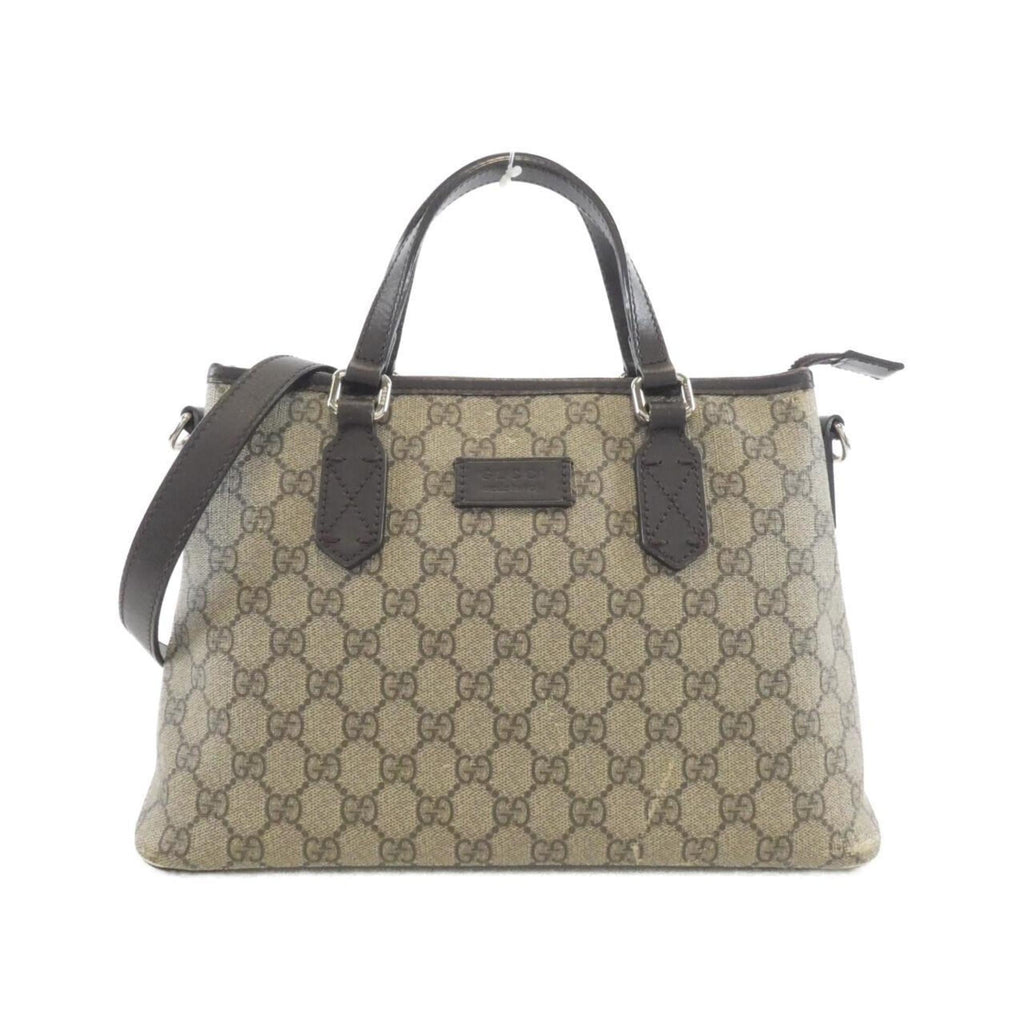 Gucci Beige Brown Gg Supreme Handbag (Pre-Owned)