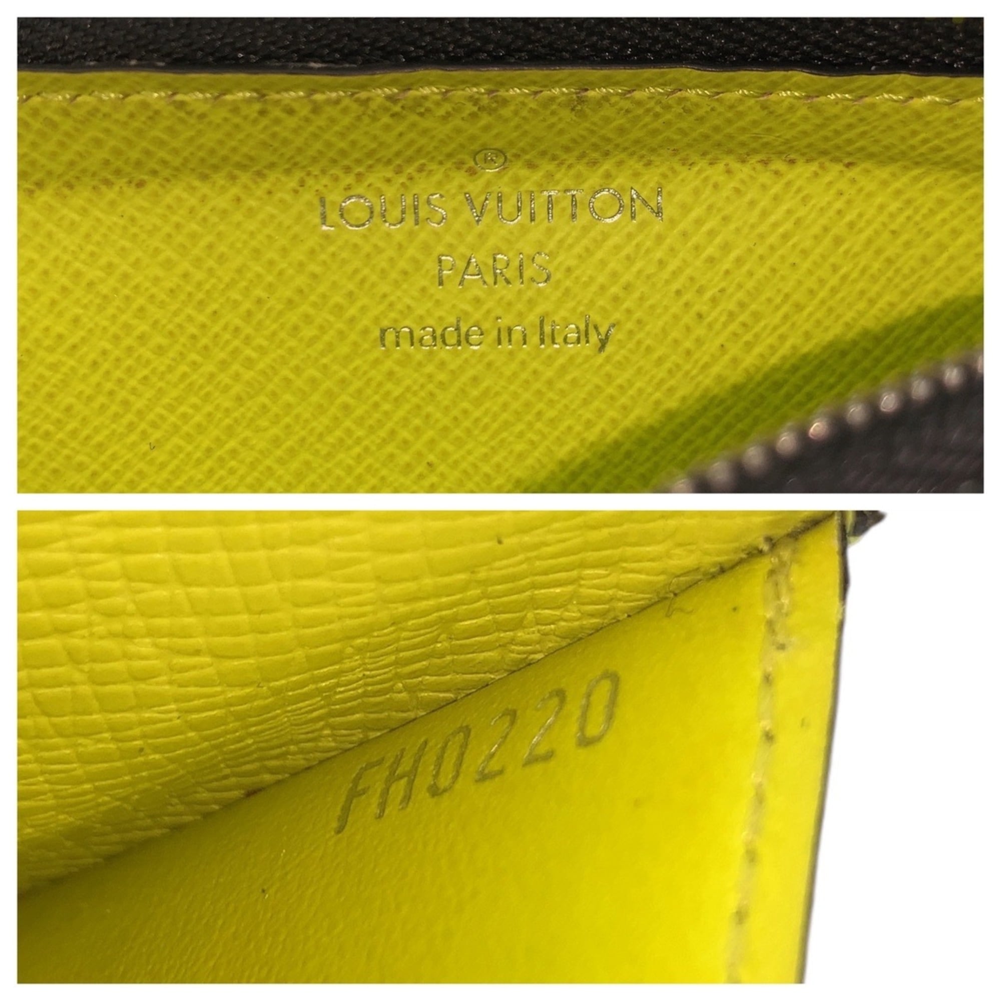 Louis Vuitton Taigarama Jaune Yellow Pvc Coin Purse/Coin Case