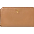 Prada Brown Saffiano Metal Wallet (Bi-Fold)