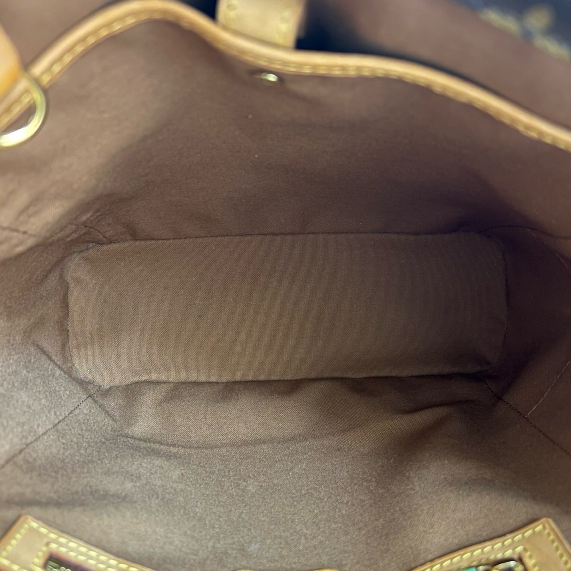 Louis Vuitton Brown Leather Pvc Handbag Tote Bag