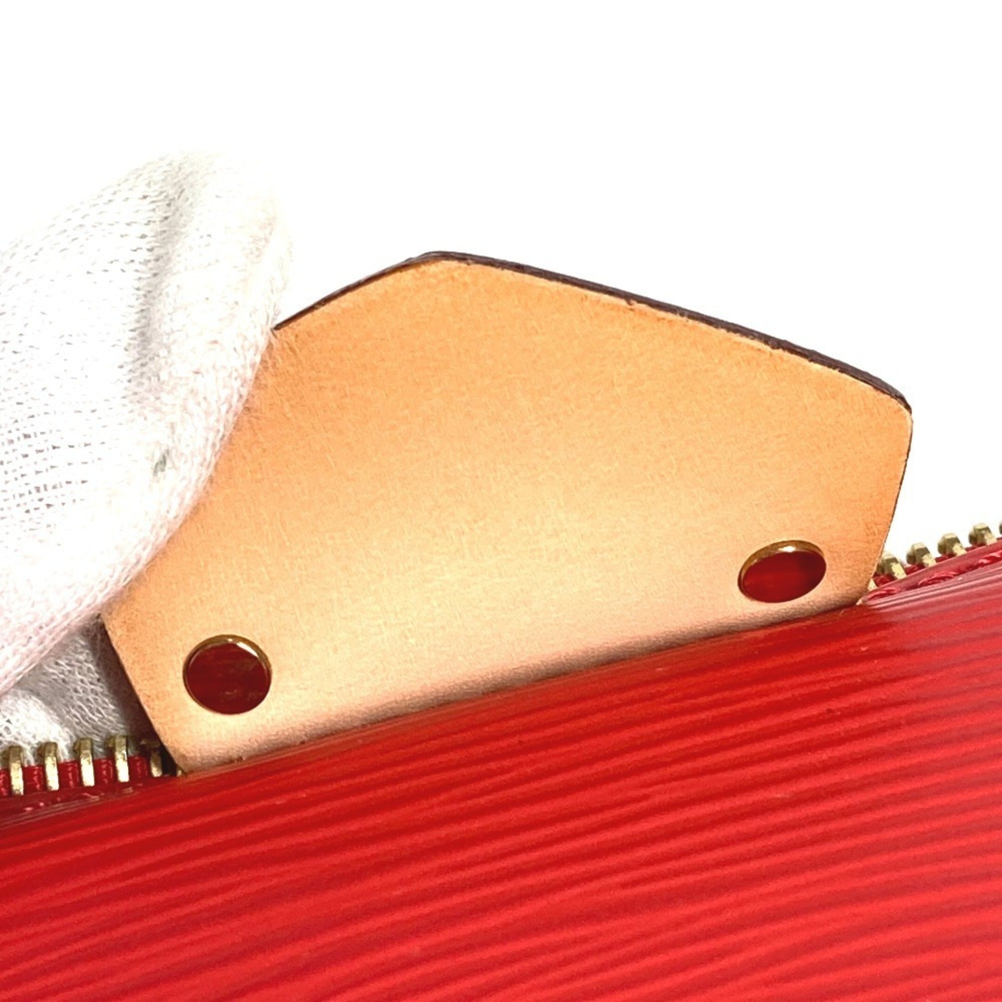 Louis Vuitton Red Color Epi Leather Boston Bag Handbag Shoulder Bag