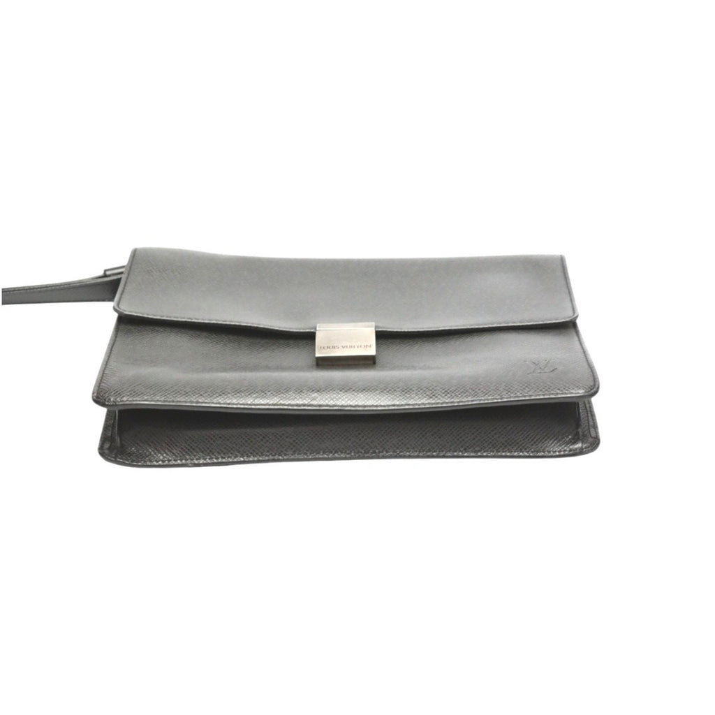 Louis Vuitton Taiga Black Taiga Leather Clutch Bag