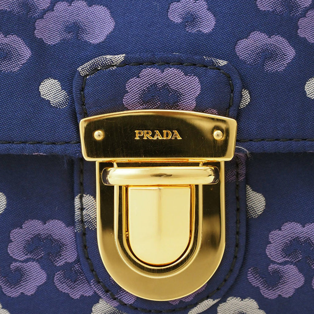 Prada Navy Nylon Shoulder Bag