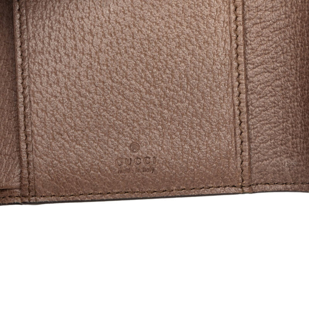 Gucci Gg Supreme Beige Multi-Color Pvc Leather Wallet (Tri-Fold) (Pre-Owned)
