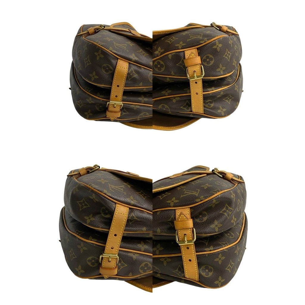 Louis Vuitton Brown Leather Pvc Pochette Shoulder Bag