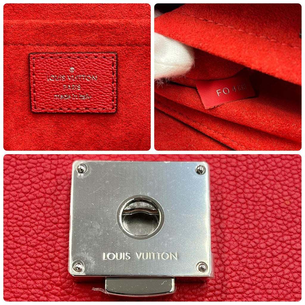 Louis Vuitton Red Color Leather Handbag Shoulder Bag