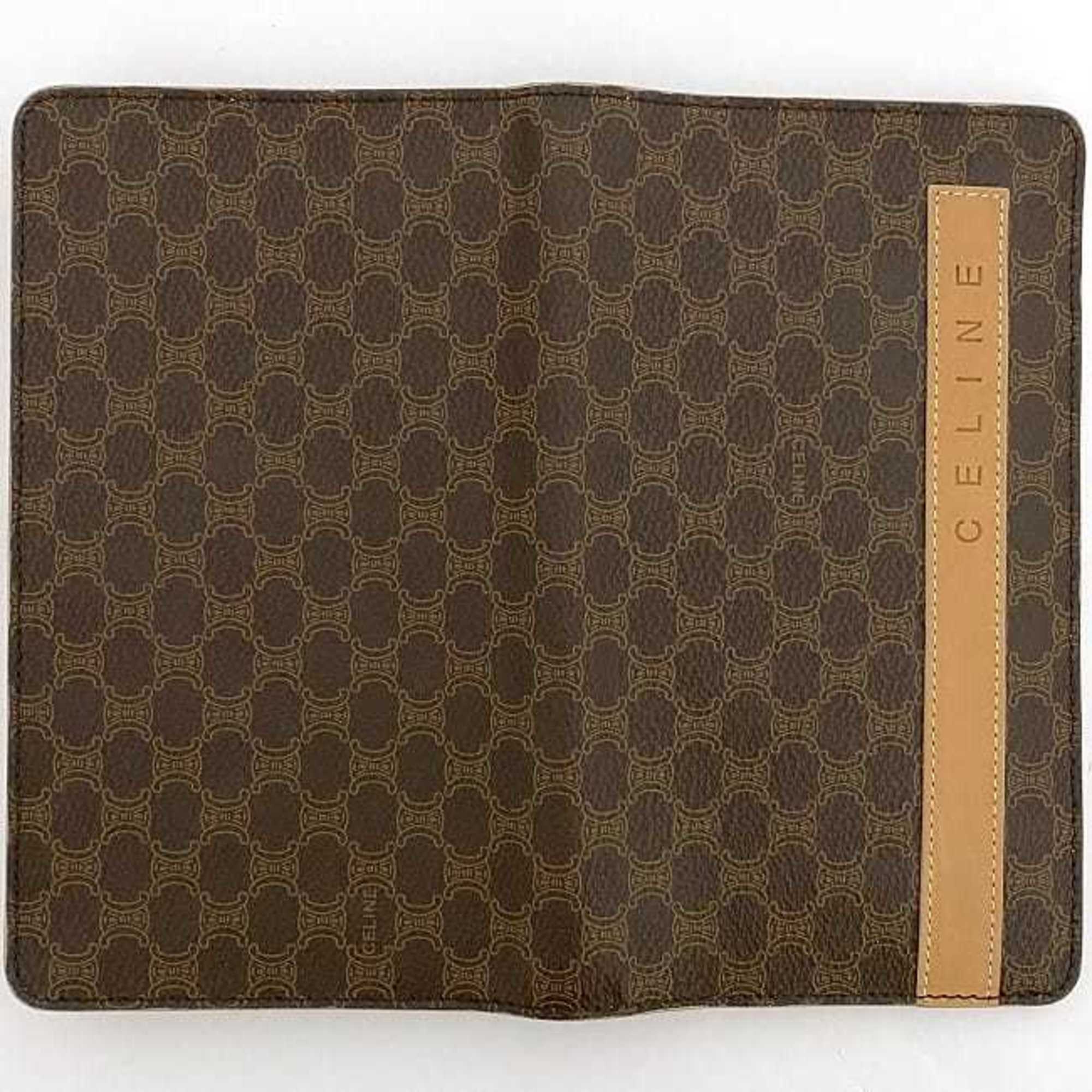 Celine Macadam Brown Pvc Long Wallet (Bi-Fold)