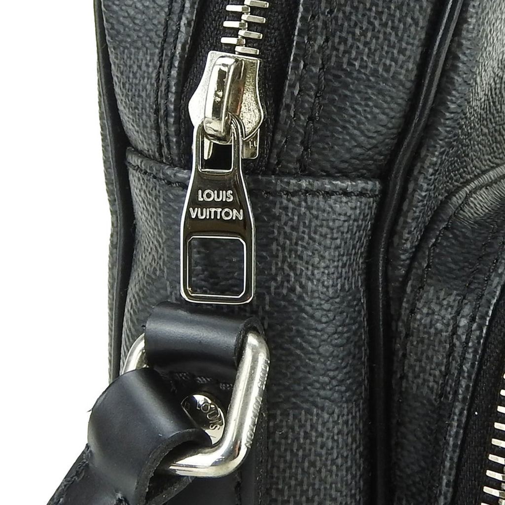 Louis Vuitton Damier Graphite Black Gray Damier Graphite Pochette Shoulder Bag