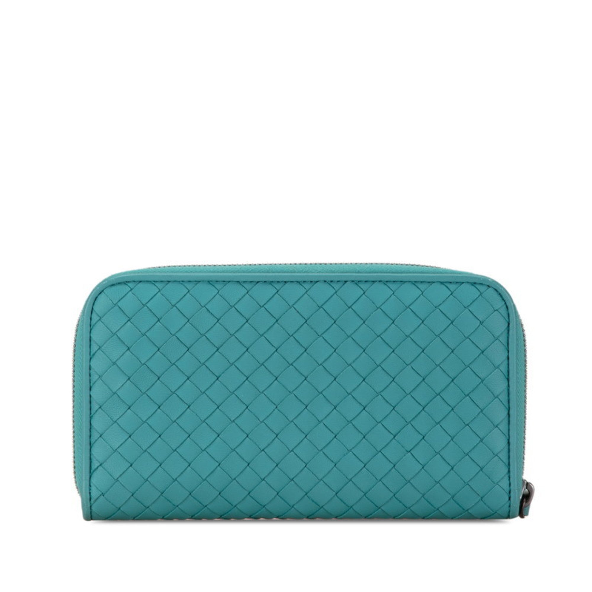 Bottega Veneta Emerald Green Leather Long Wallet (Bi-Fold)