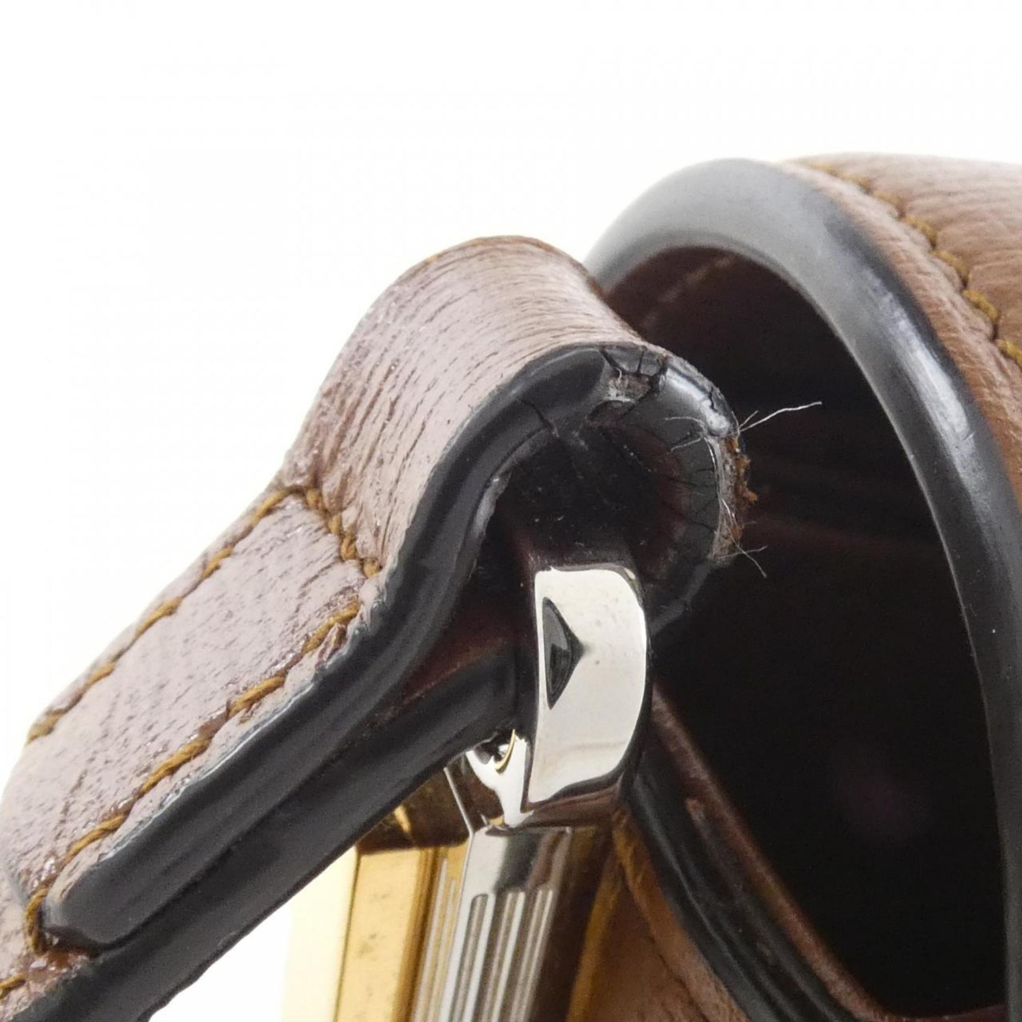 Gucci Brown Leather Shoulder Bag (Pre-Owned)