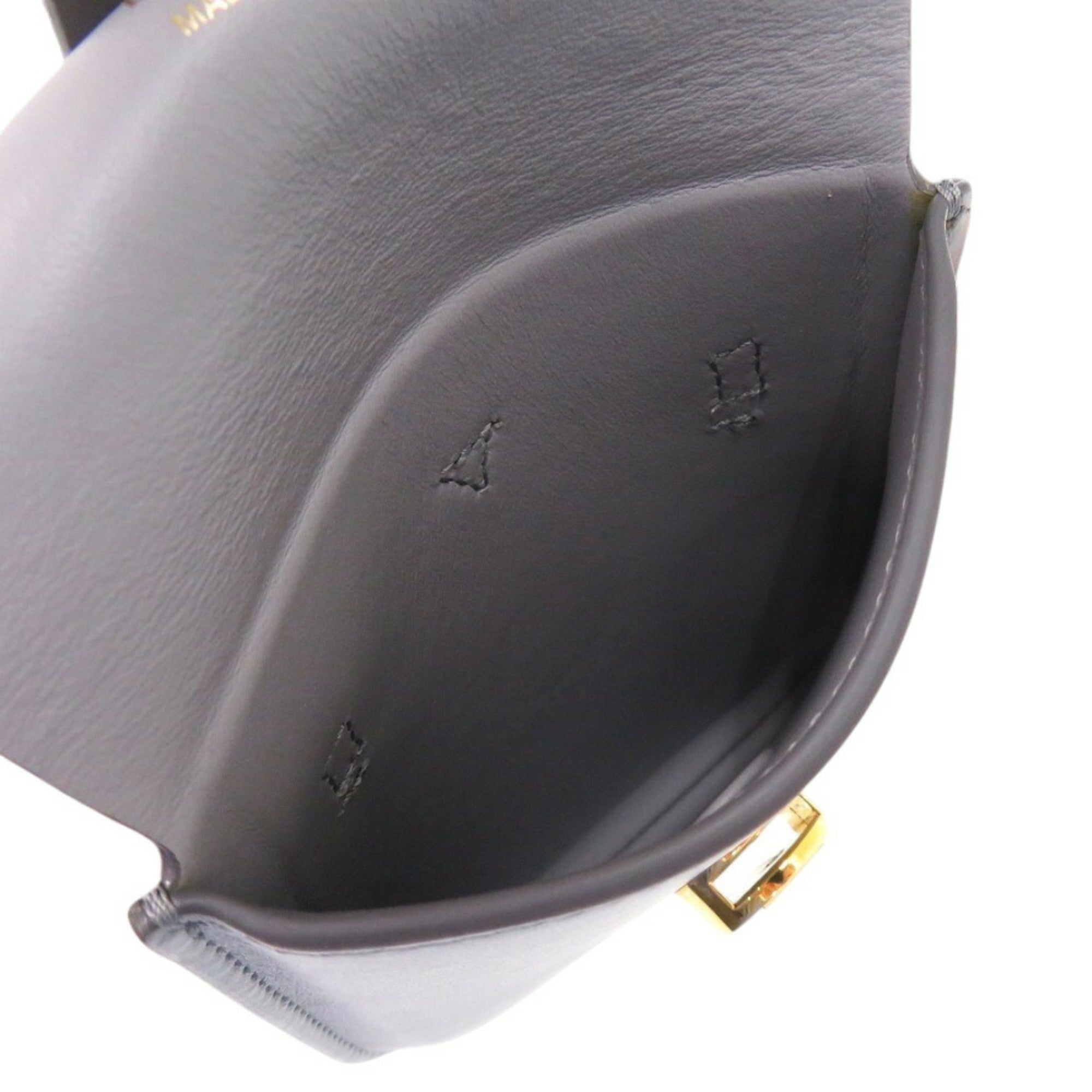 Burberry Gray Leather Fanny Pack Pouch
