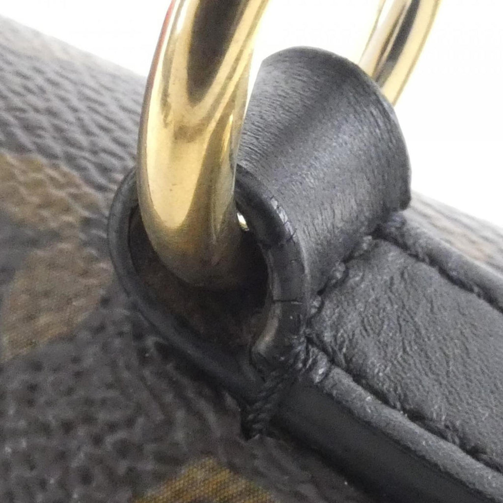 Louis Vuitton Coquelicots Marron Peche Coated Canvas Handbag