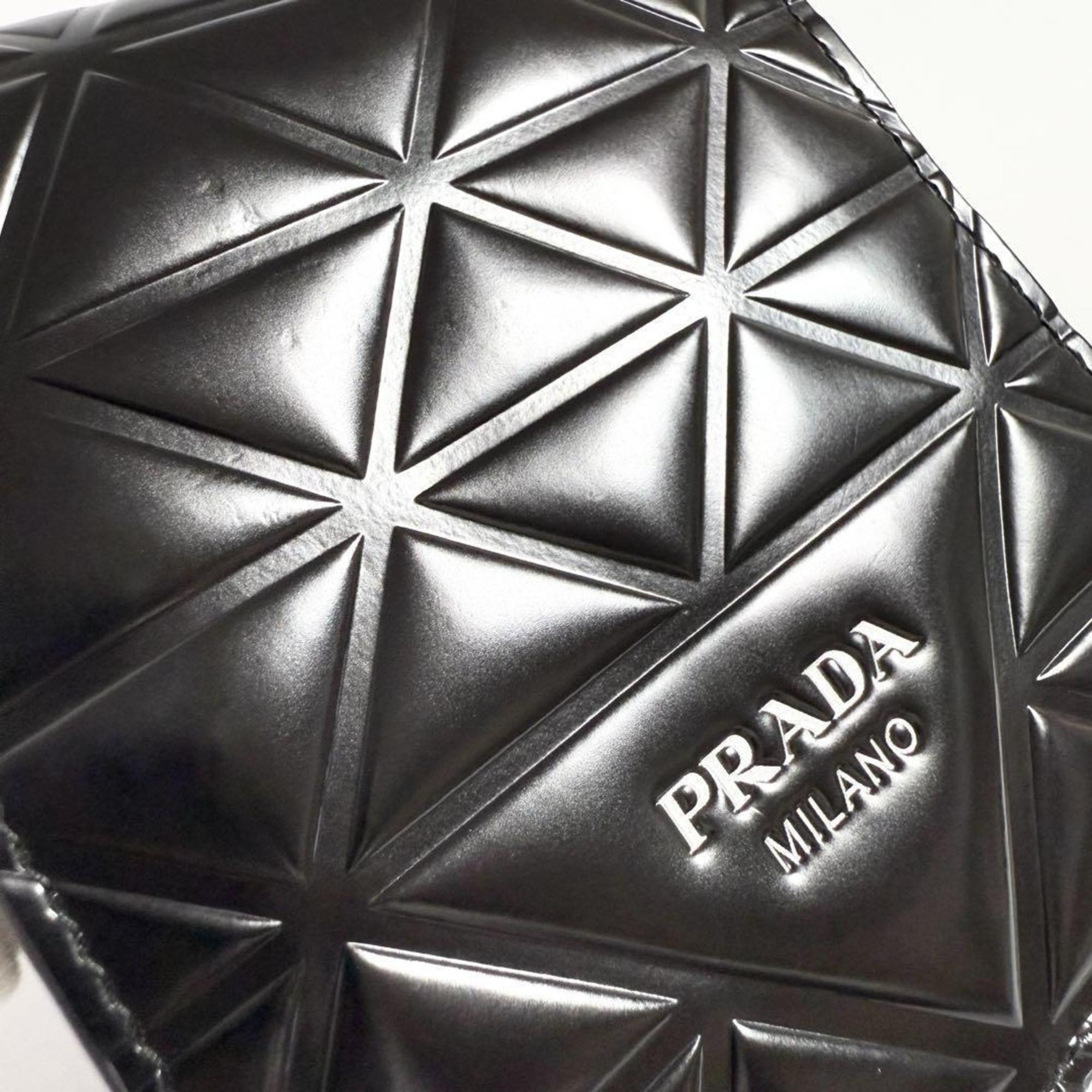 Prada Black Leather Wallet (Bi-Fold)