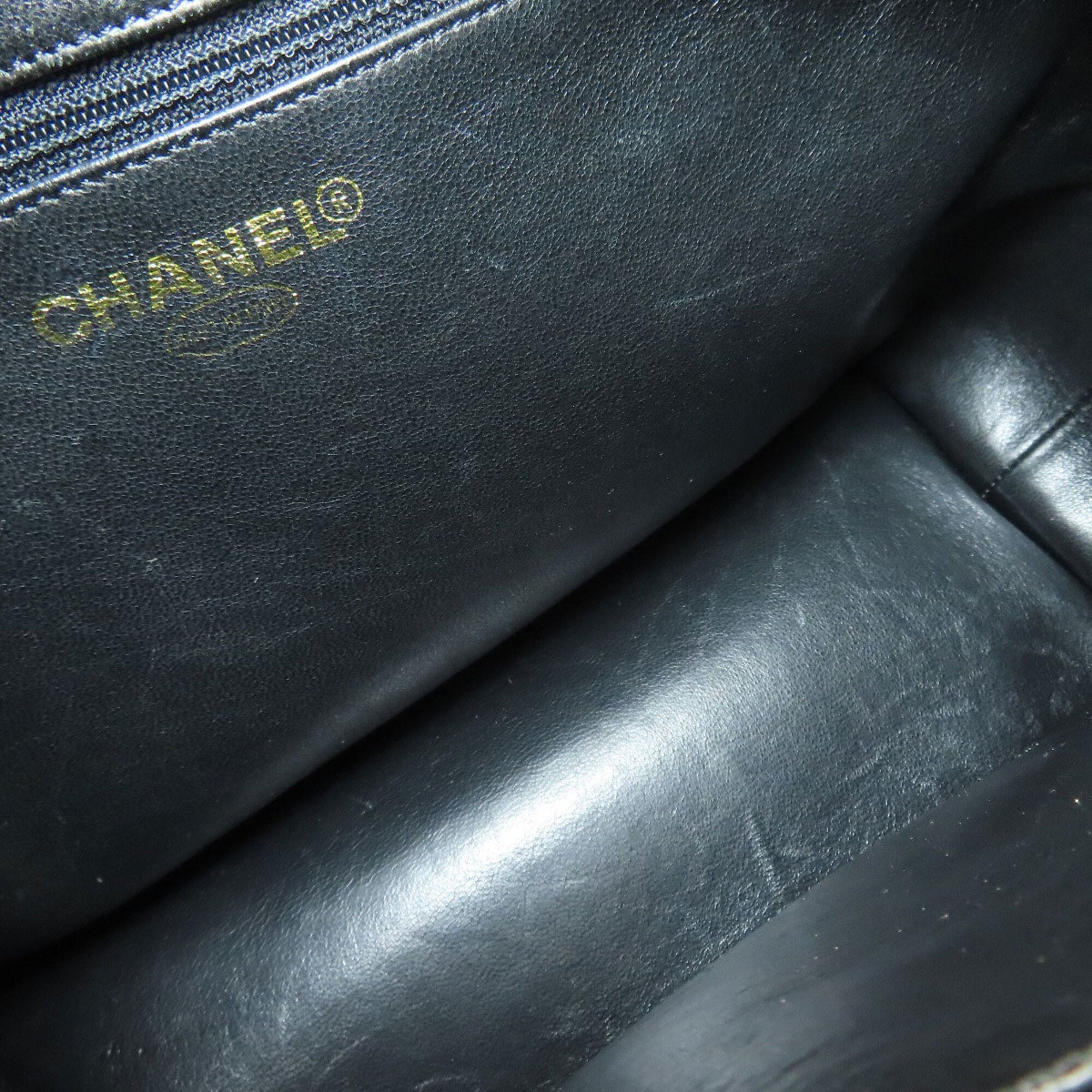 Chanel Black Leather Tote Bag