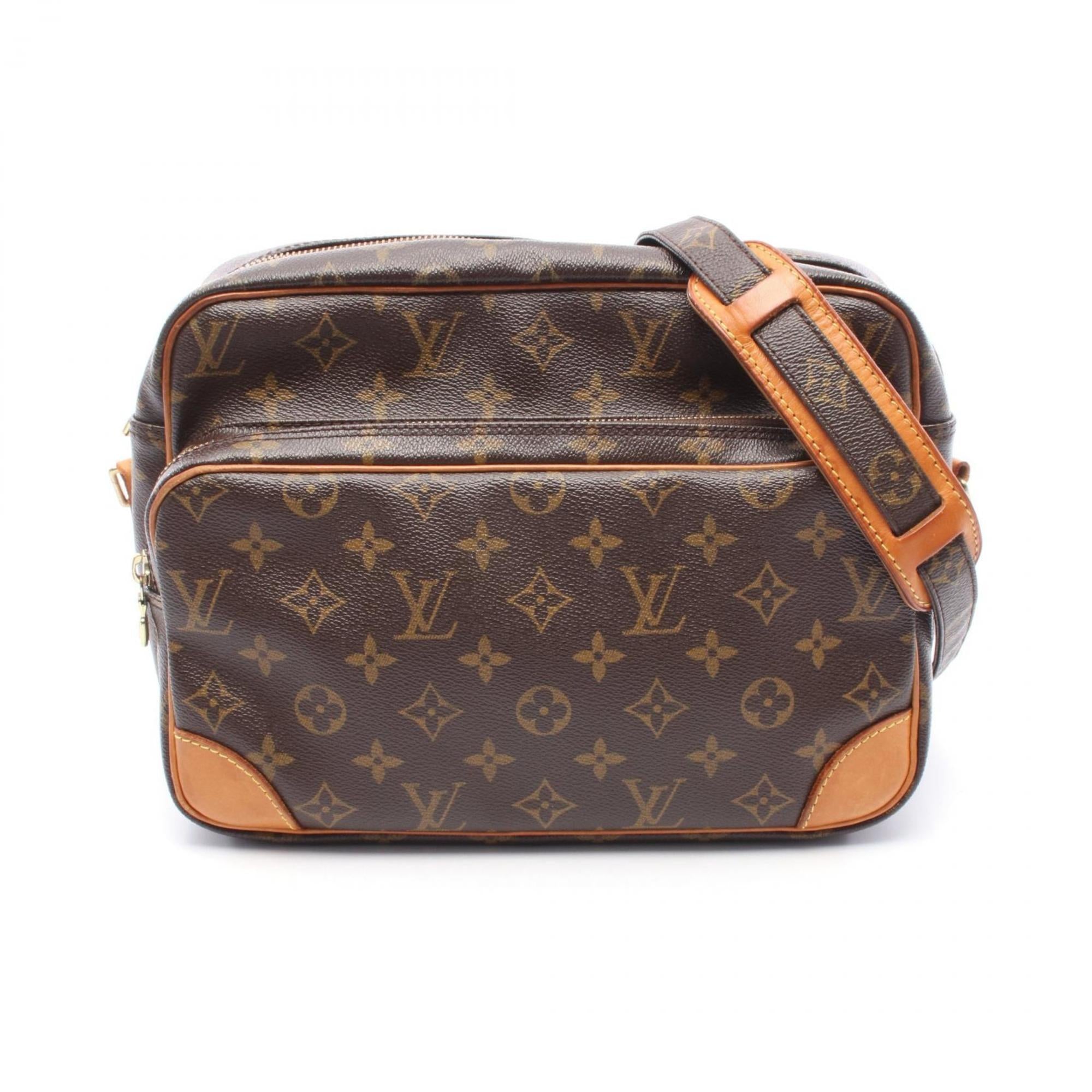 Louis Vuitton Brown Monogram Pvc Coated Canvas Leather Shoulder Bag