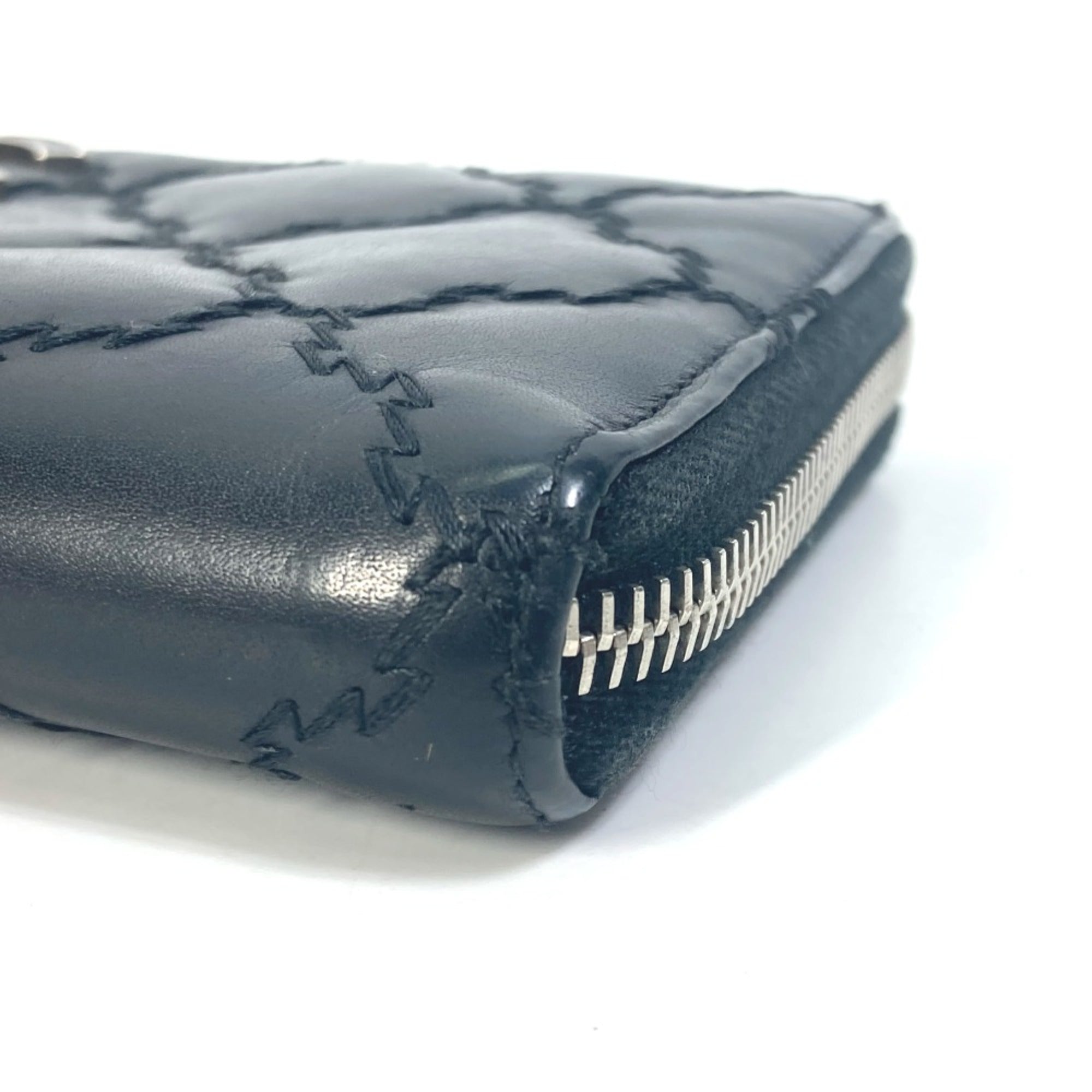 Chanel Black Leather Long Wallet (Bi-Fold)