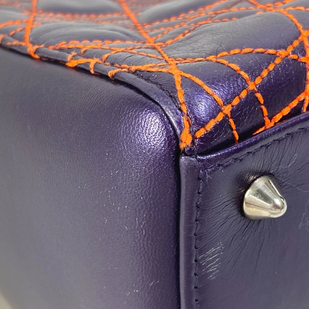 Christian Dior Purple Leather Handbag (Pre-Owned)