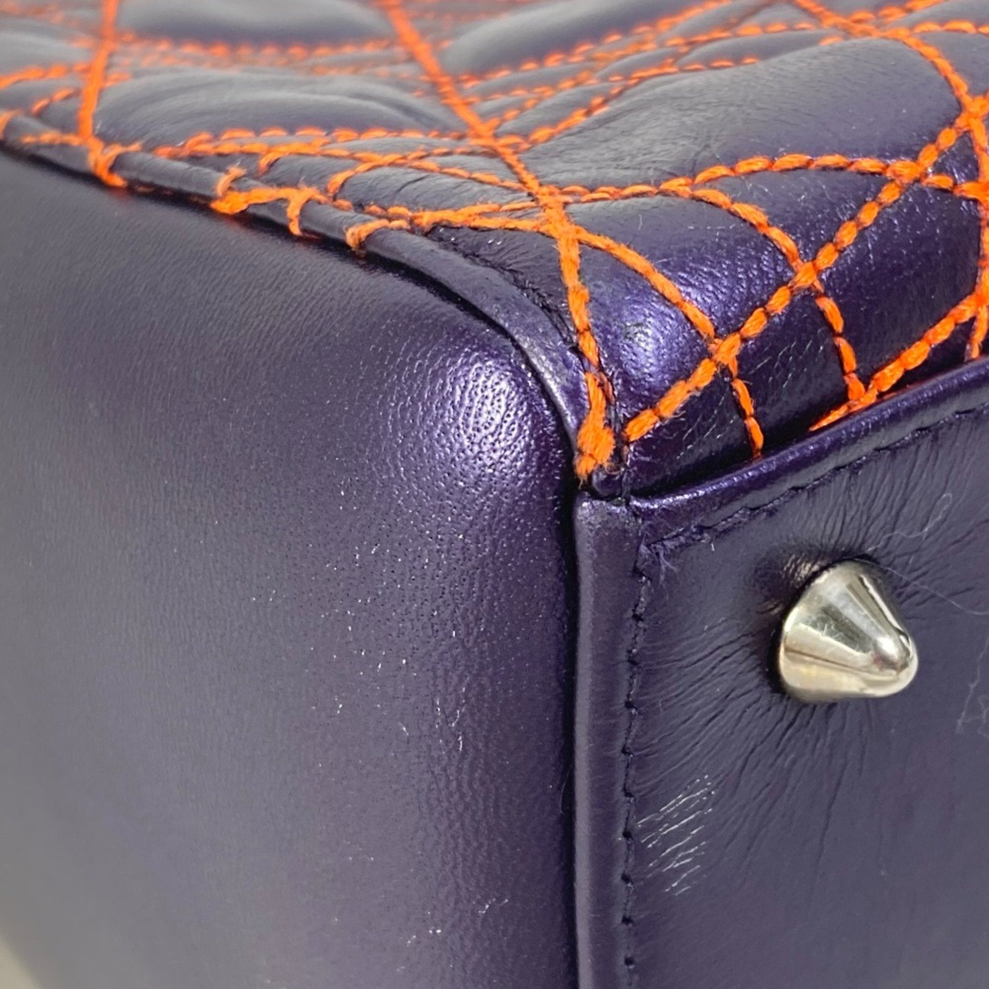 Christian Dior Purple Leather Handbag (Pre-Owned)