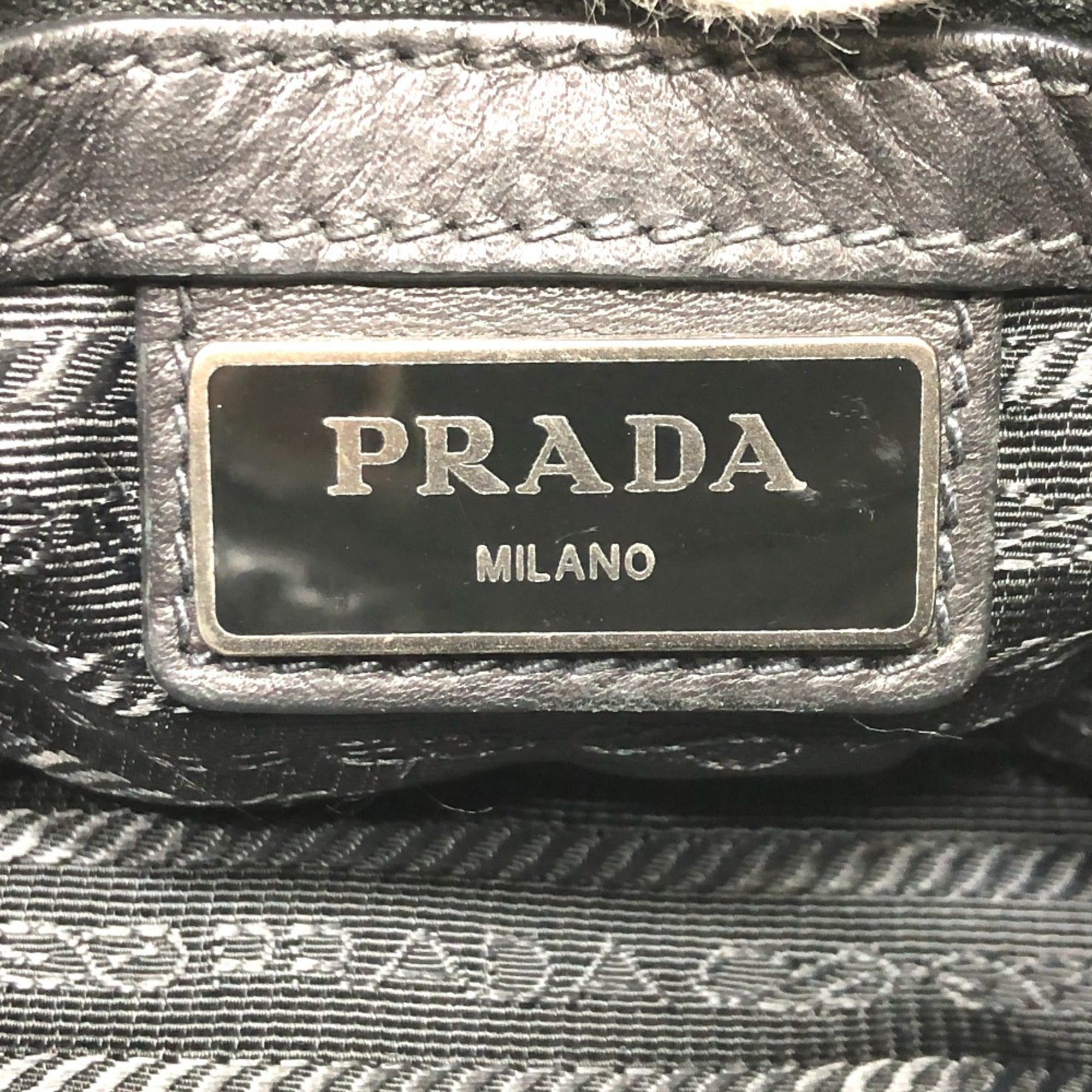 Prada Black Leather Shoulder Bag