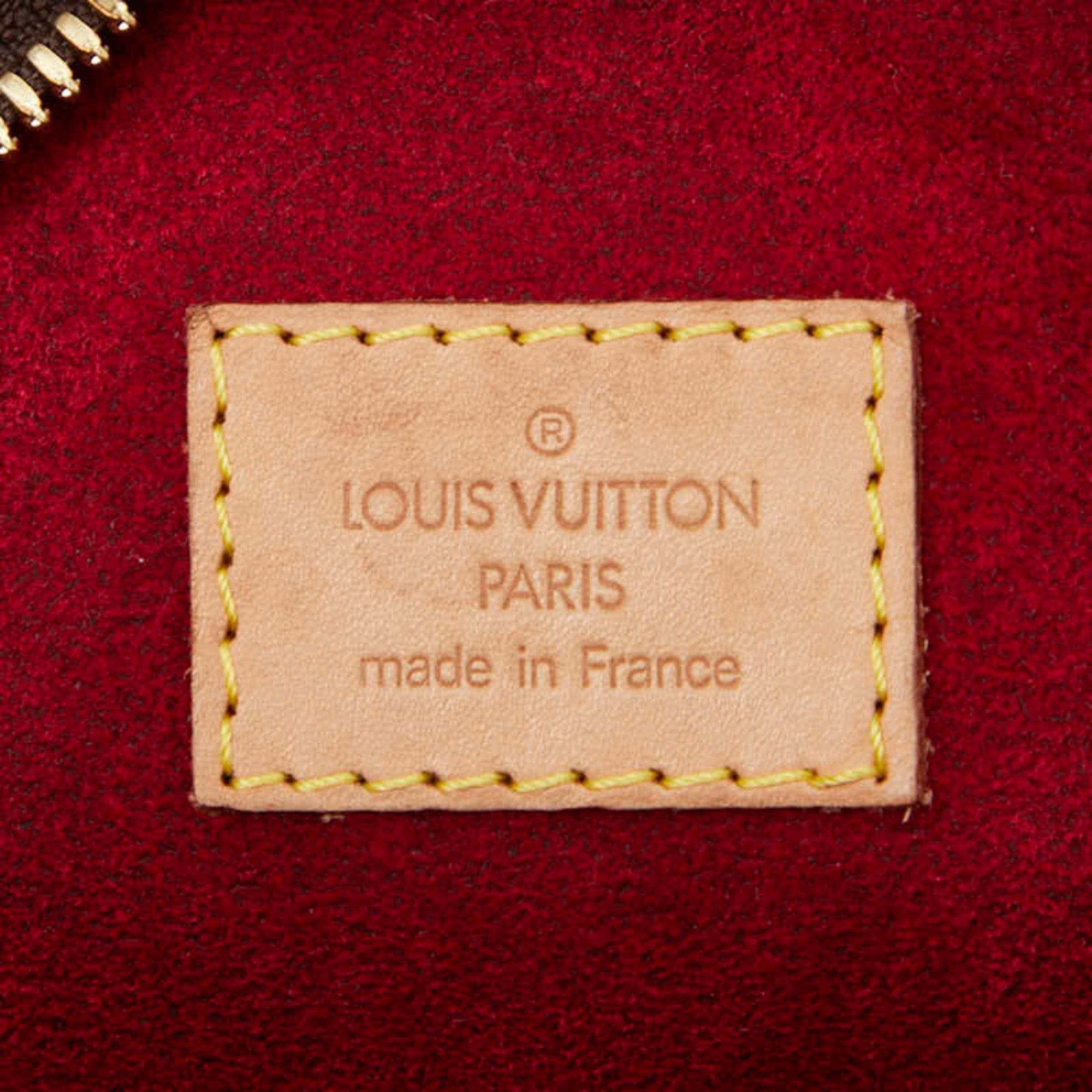 Louis Vuitton Brown Pvc Leather Handbag