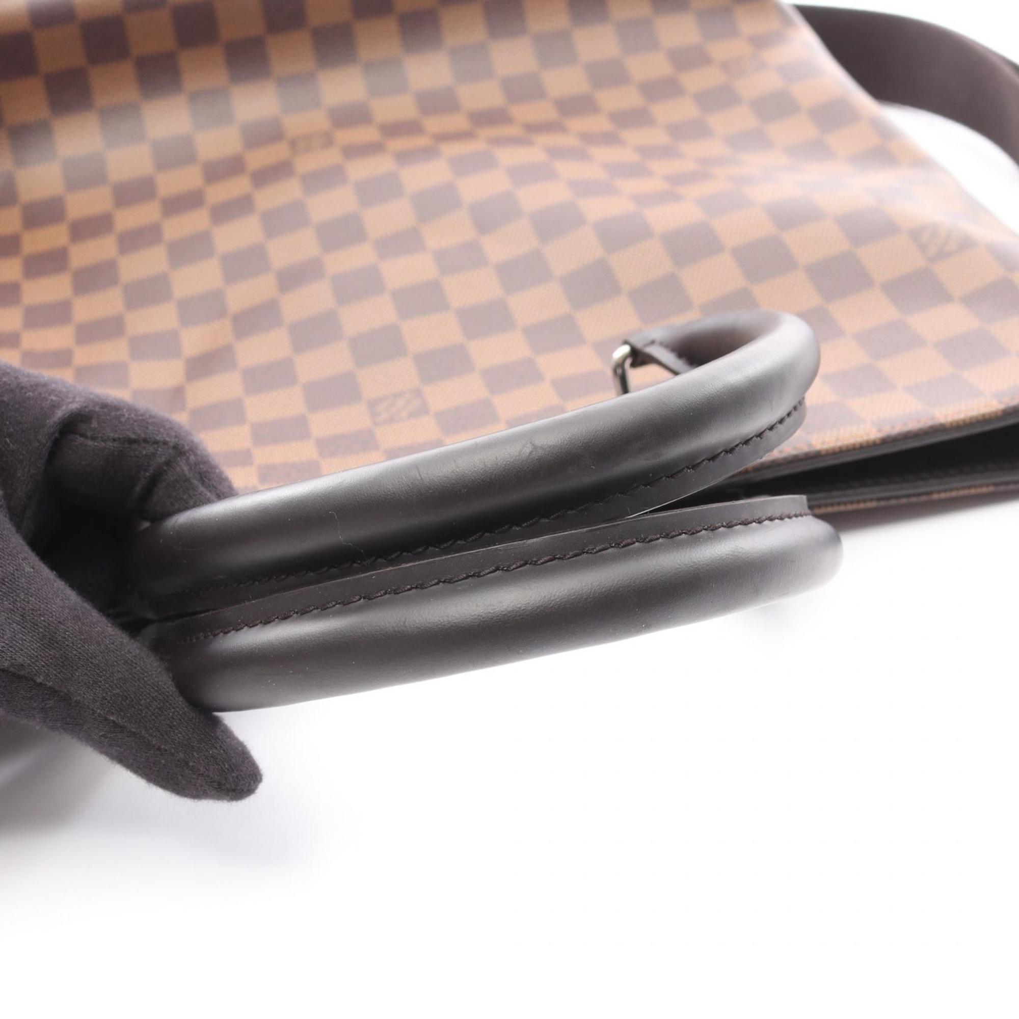 Louis Vuitton Brown Coated Canvas Leather Tote Bag