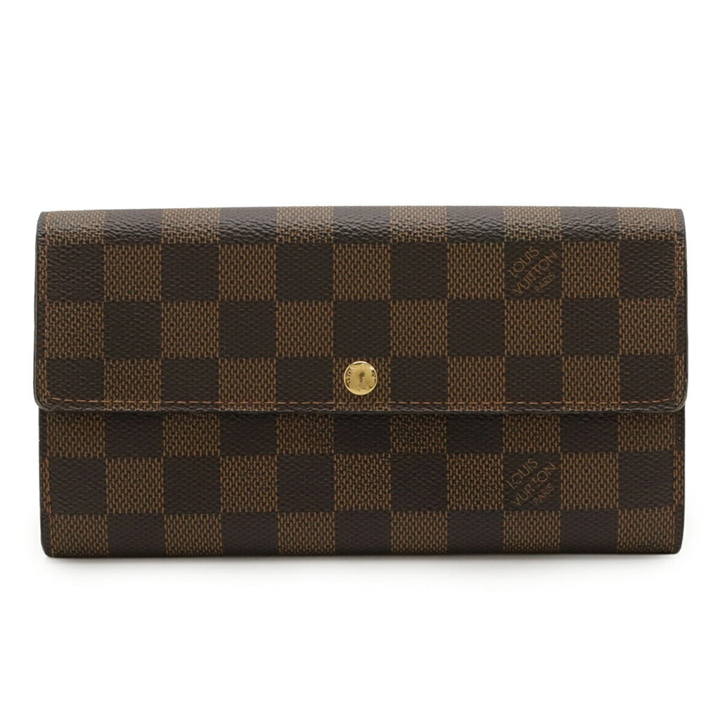 Louis Vuitton Brown Pvc Coated Canvas Damier Canvas Long Wallet