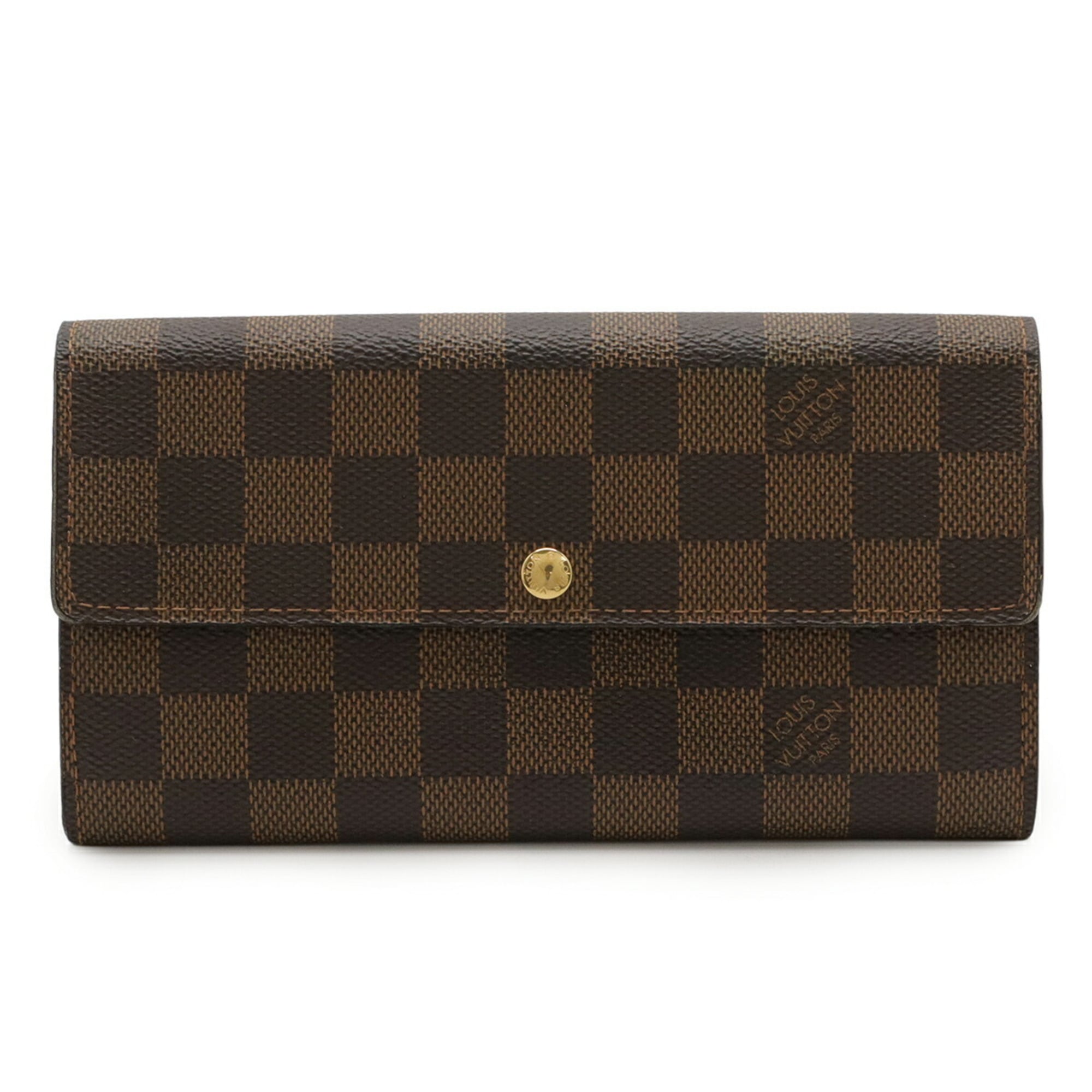 Louis Vuitton Brown Pvc Coated Canvas Damier Canvas Long Wallet