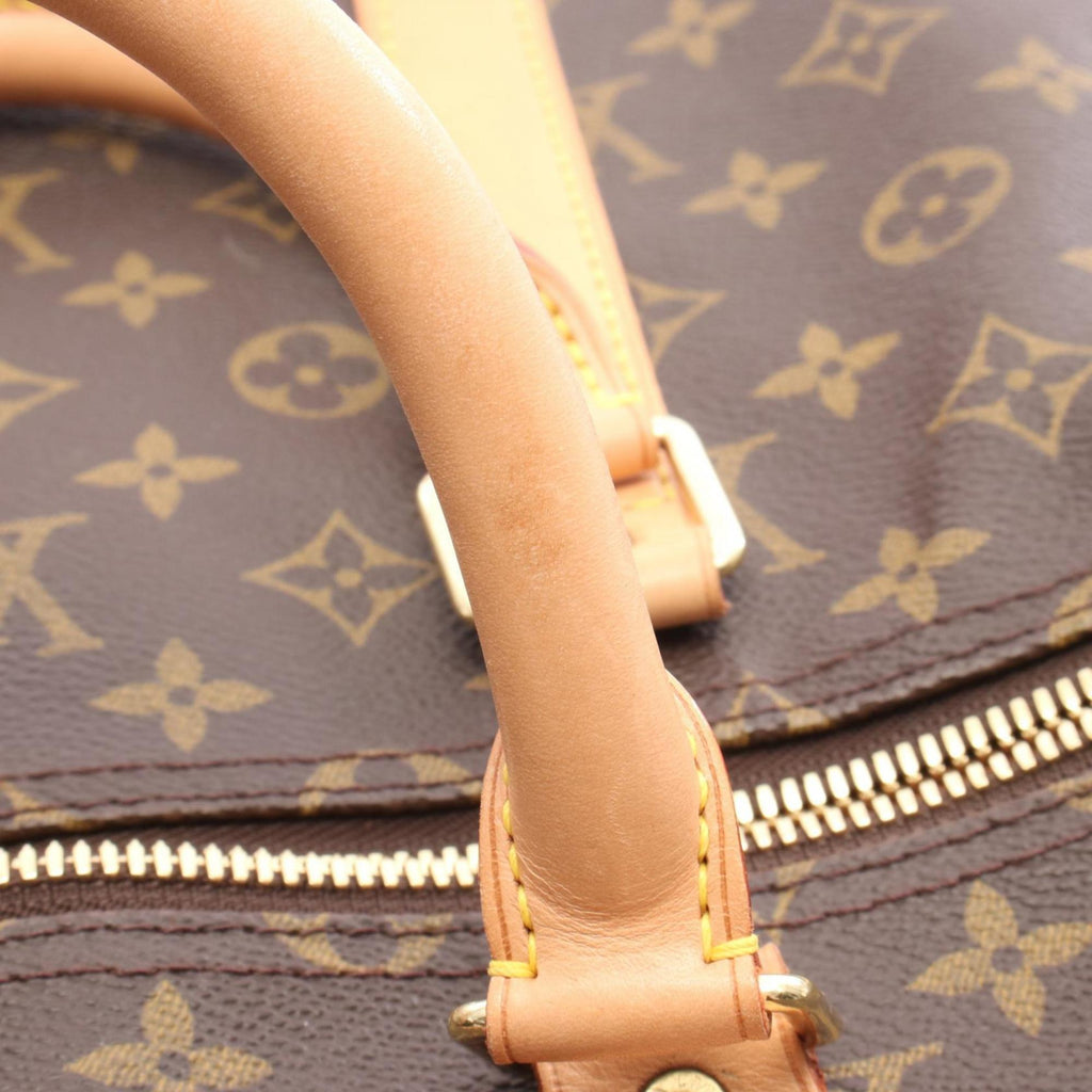 Louis Vuitton Brown Coated Canvas Leather Boston Bag