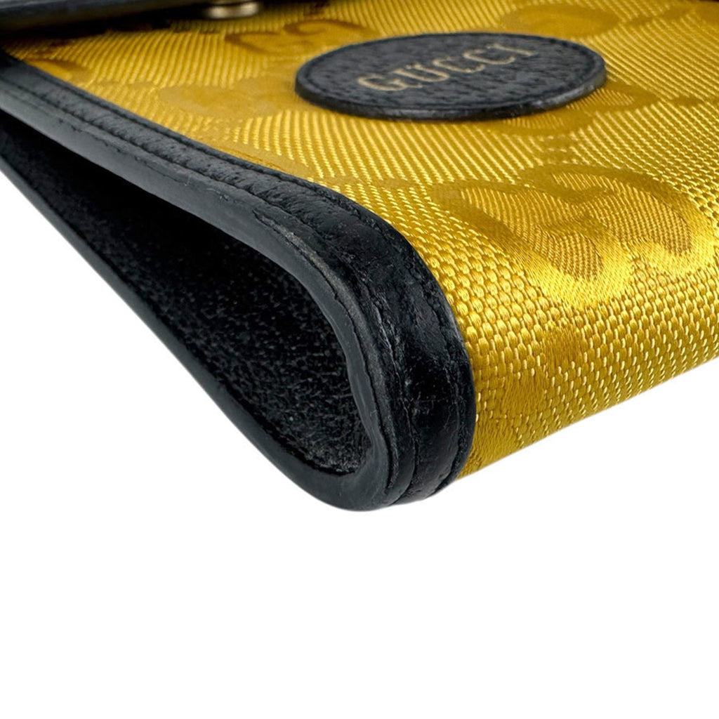 Gucci Black Yellow Nylon Leather Shoulder Bag (Pre-Owned)