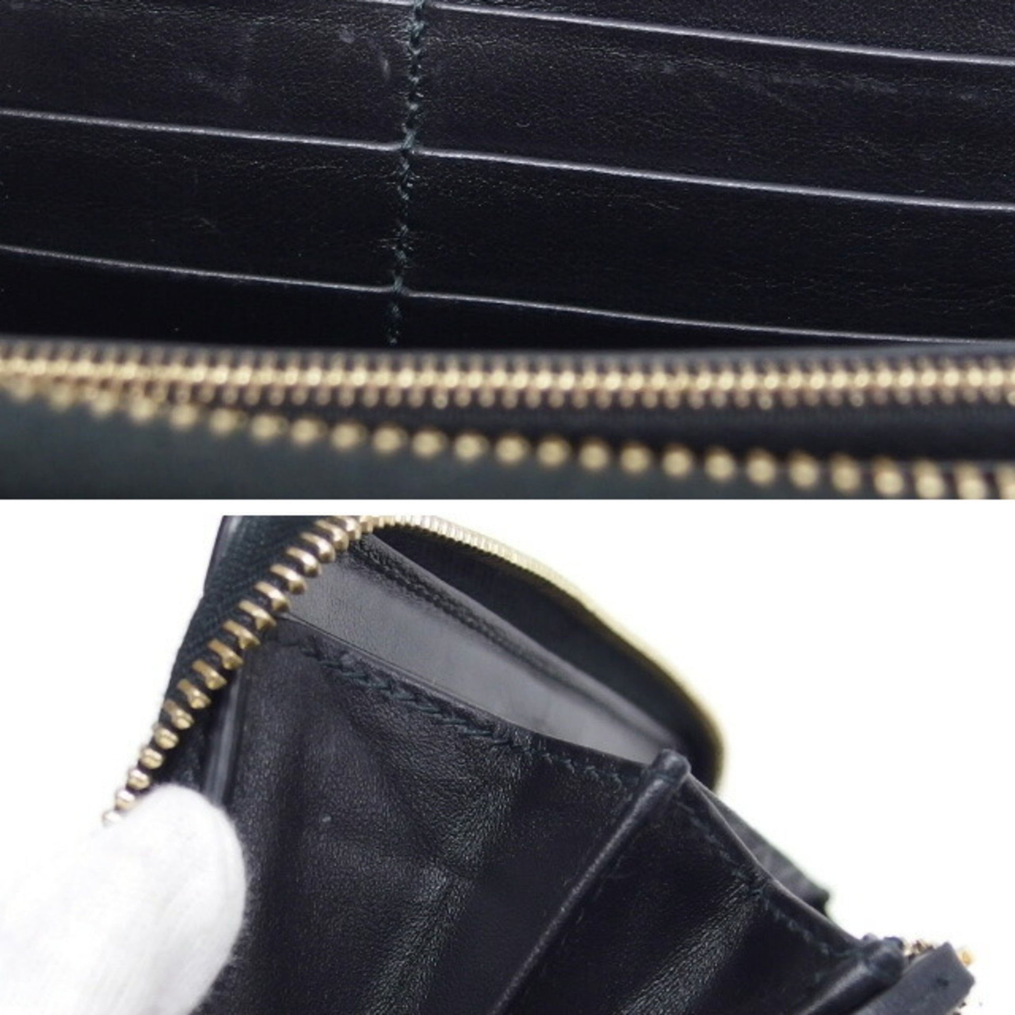Gucci Black Leather Long Wallet (Bi-Fold) (Pre-Owned)