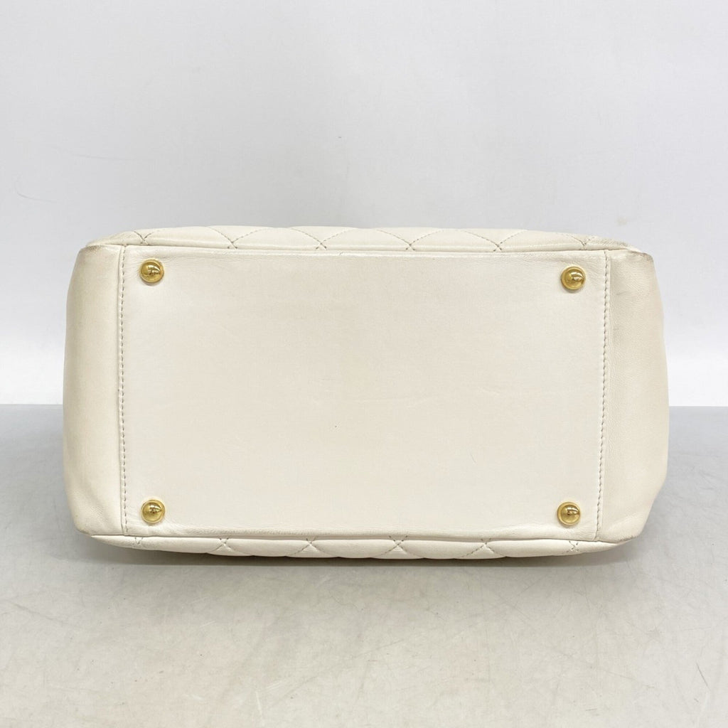 Chanel Ivory Leather Tote Bag