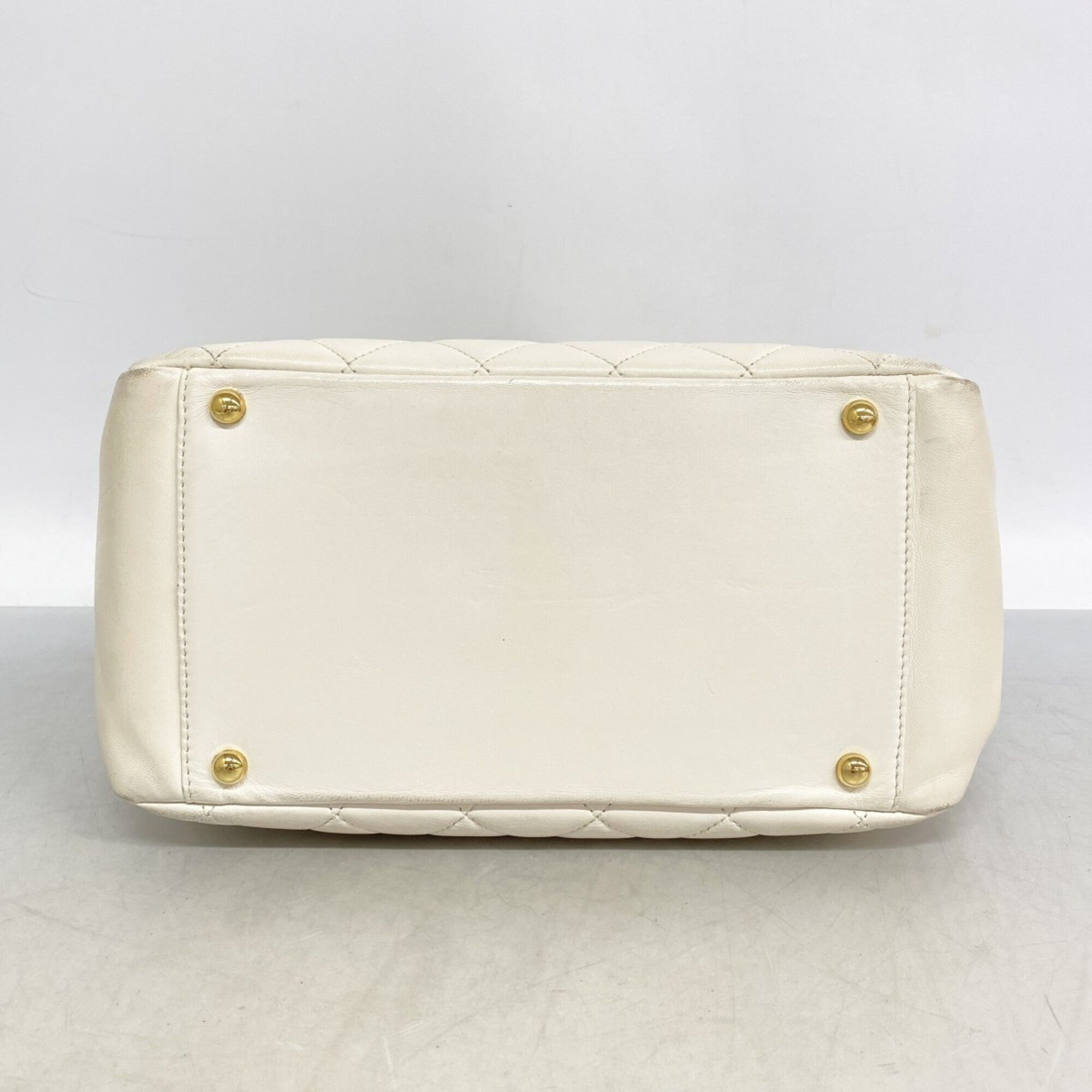 Chanel Ivory Leather Tote Bag