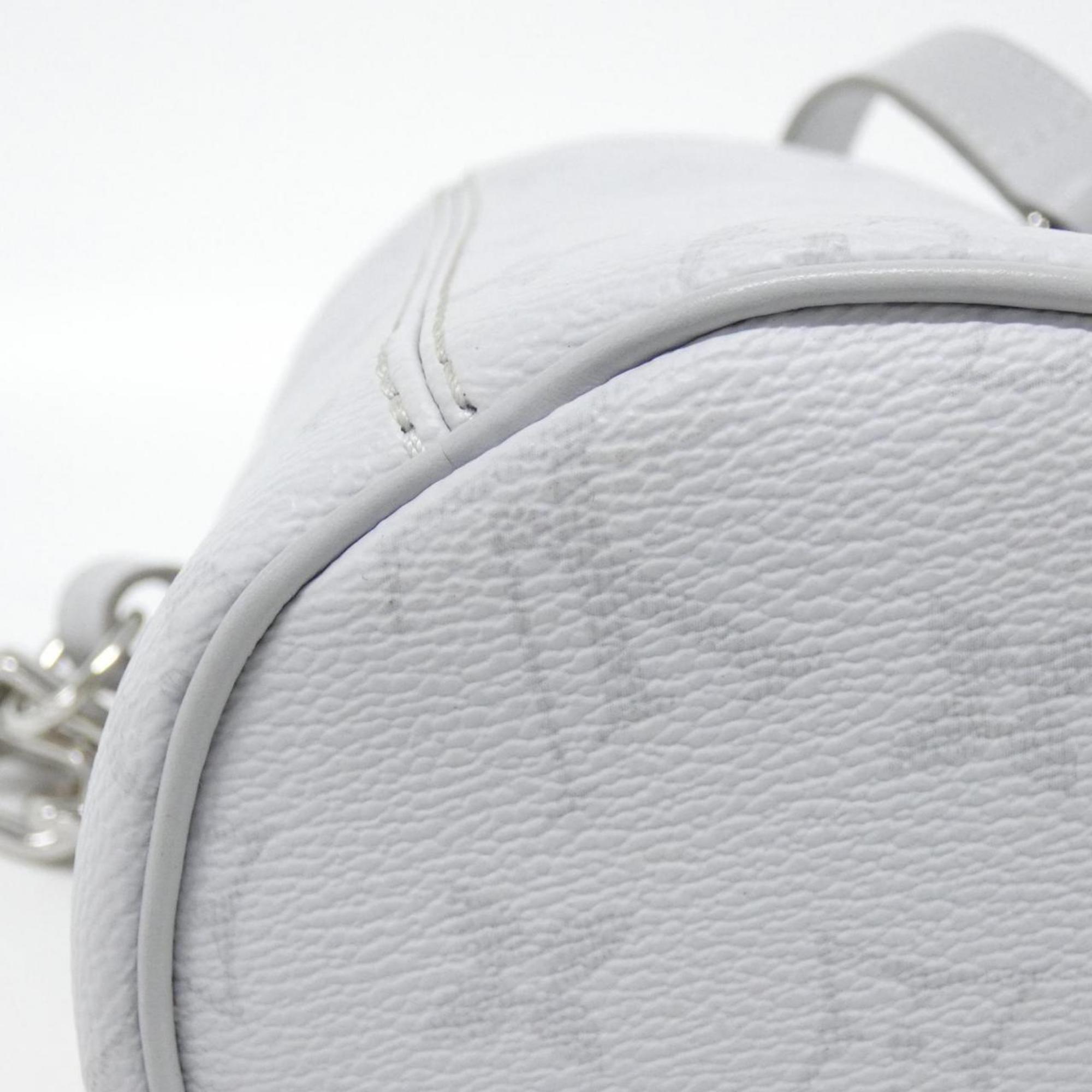 Louis Vuitton Blanc White Coated Canvas Shoulder Bag