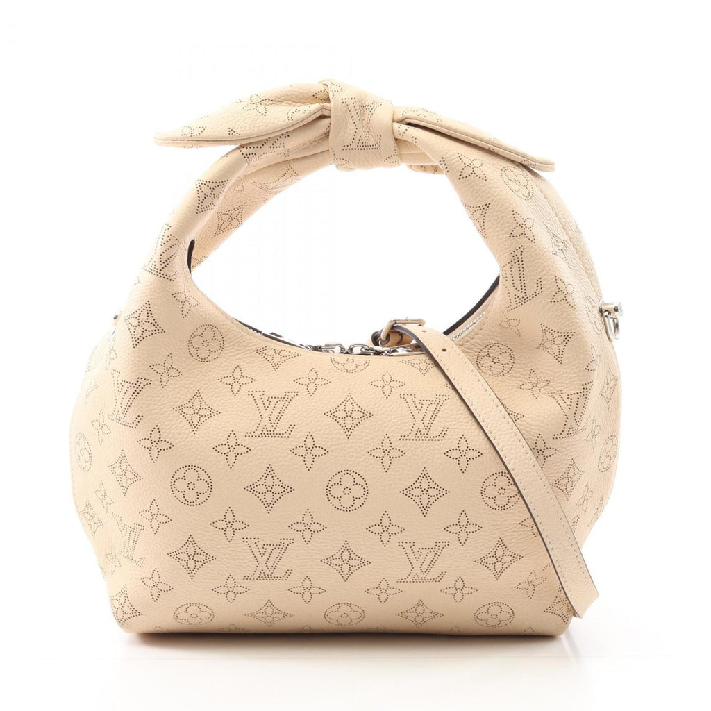 Louis Vuitton Beige Cream Mahina Leather Handbag