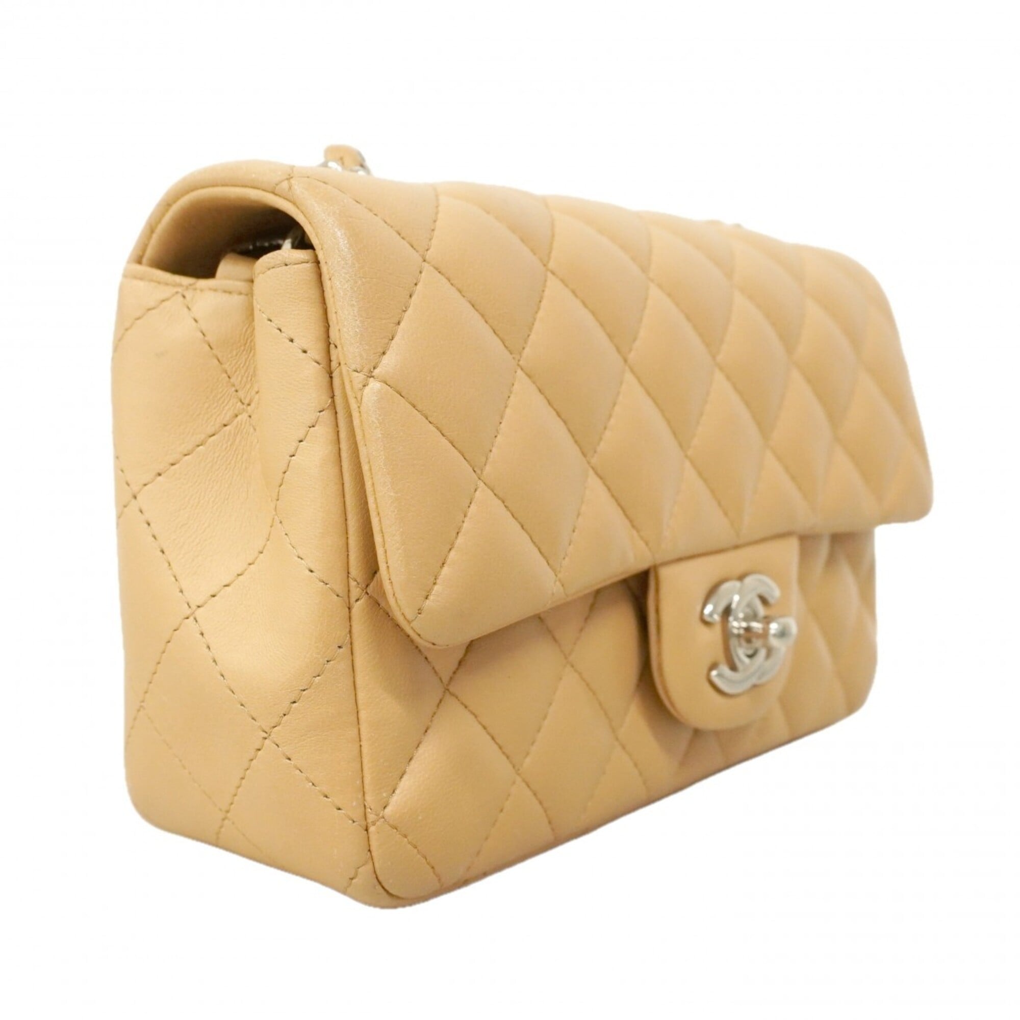 Chanel Beige Leather Shoulder Bag